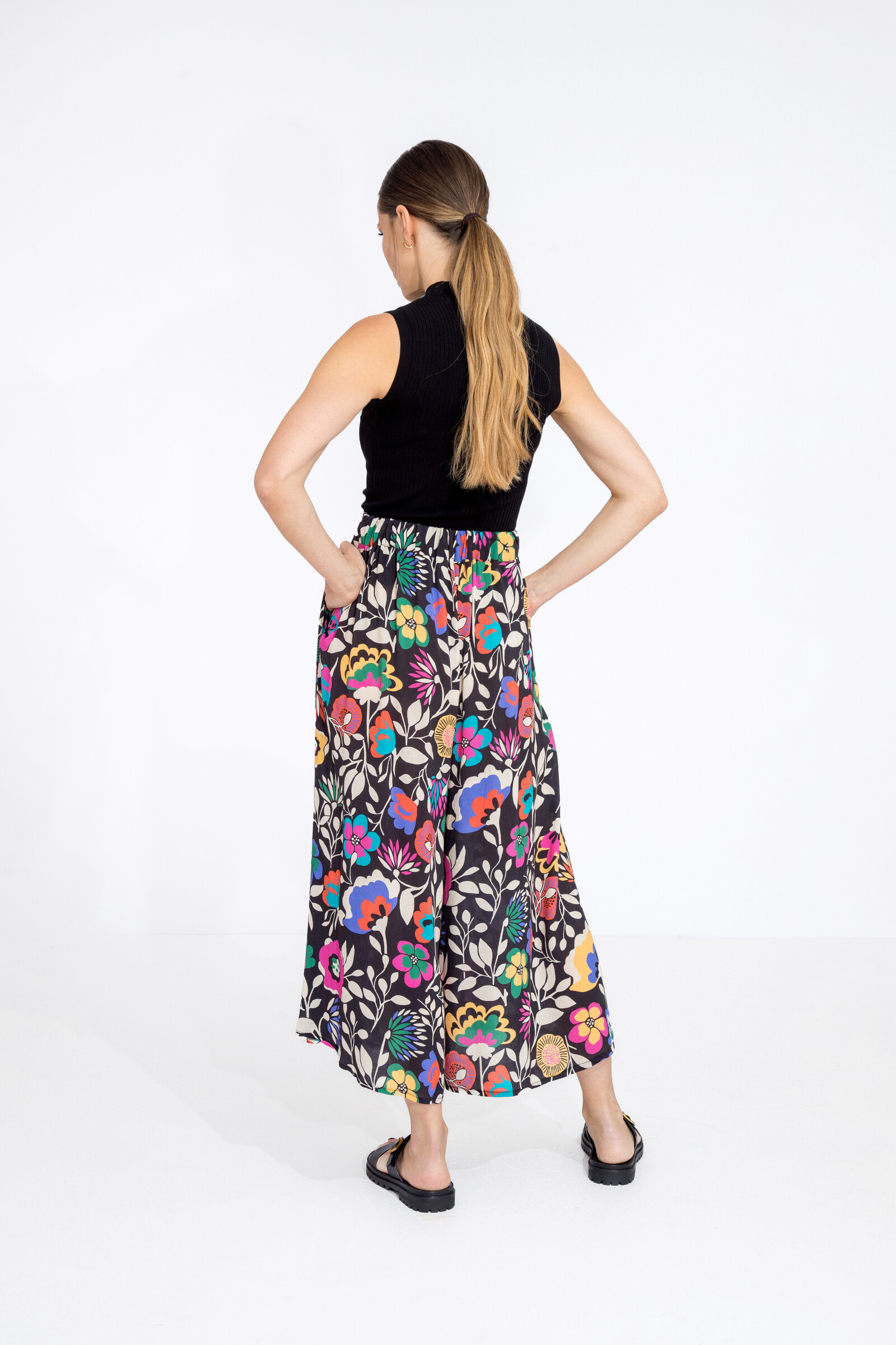 IVKO  Woman IVKO - Palazzo Pants Floral Print Black