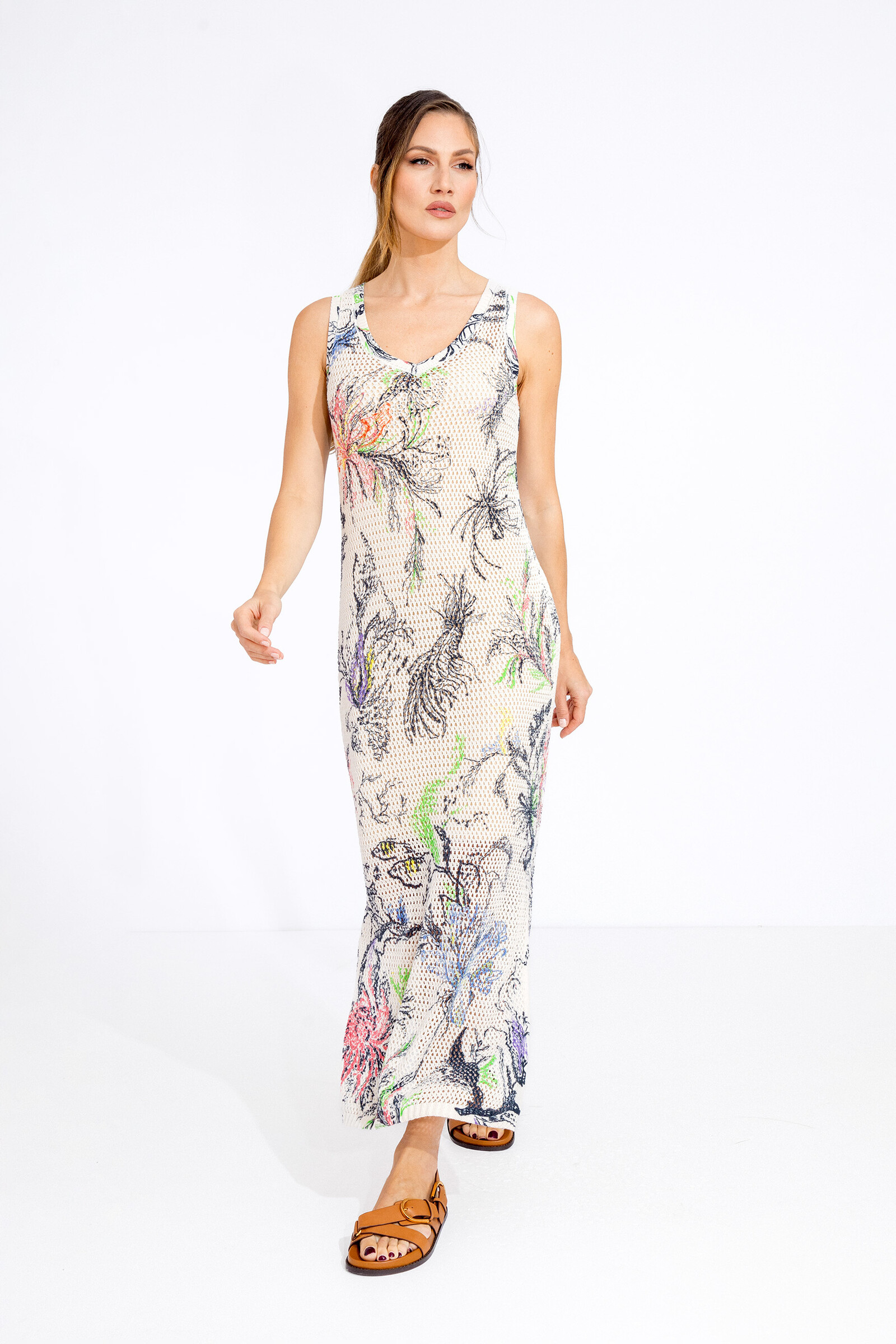 IVKO  Woman IVKO - Printed Dress Seabed Motif Off-White