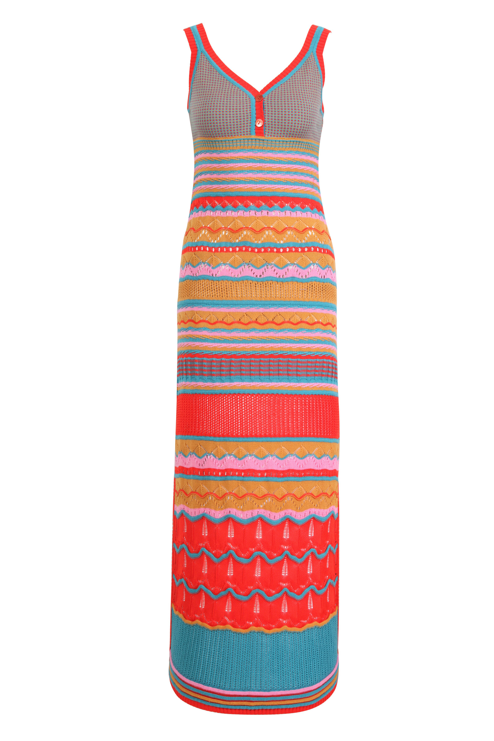 IVKO  Woman IVKO - Sleeveless Dress Structure Pattern Cinnabar