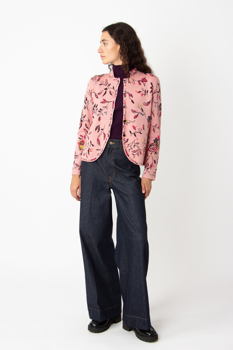 IVKO - Jacquard Jacket Floral Pattern Light Pink