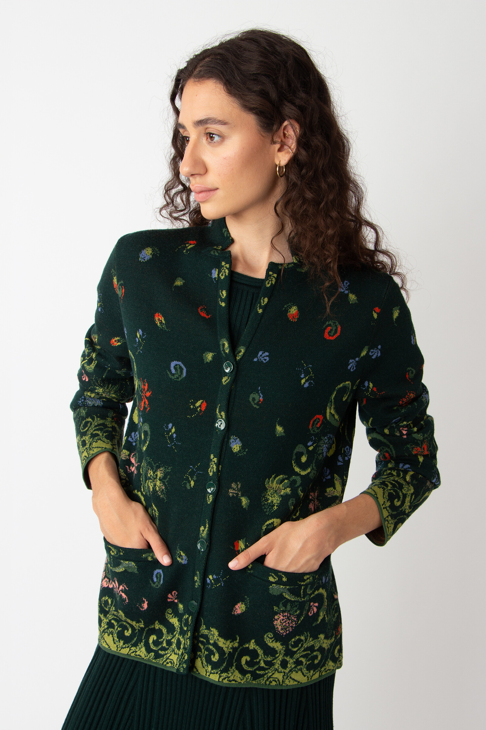 IVKO  Woman IVKO - Jacquard Jacket Illumination Pattern Forest