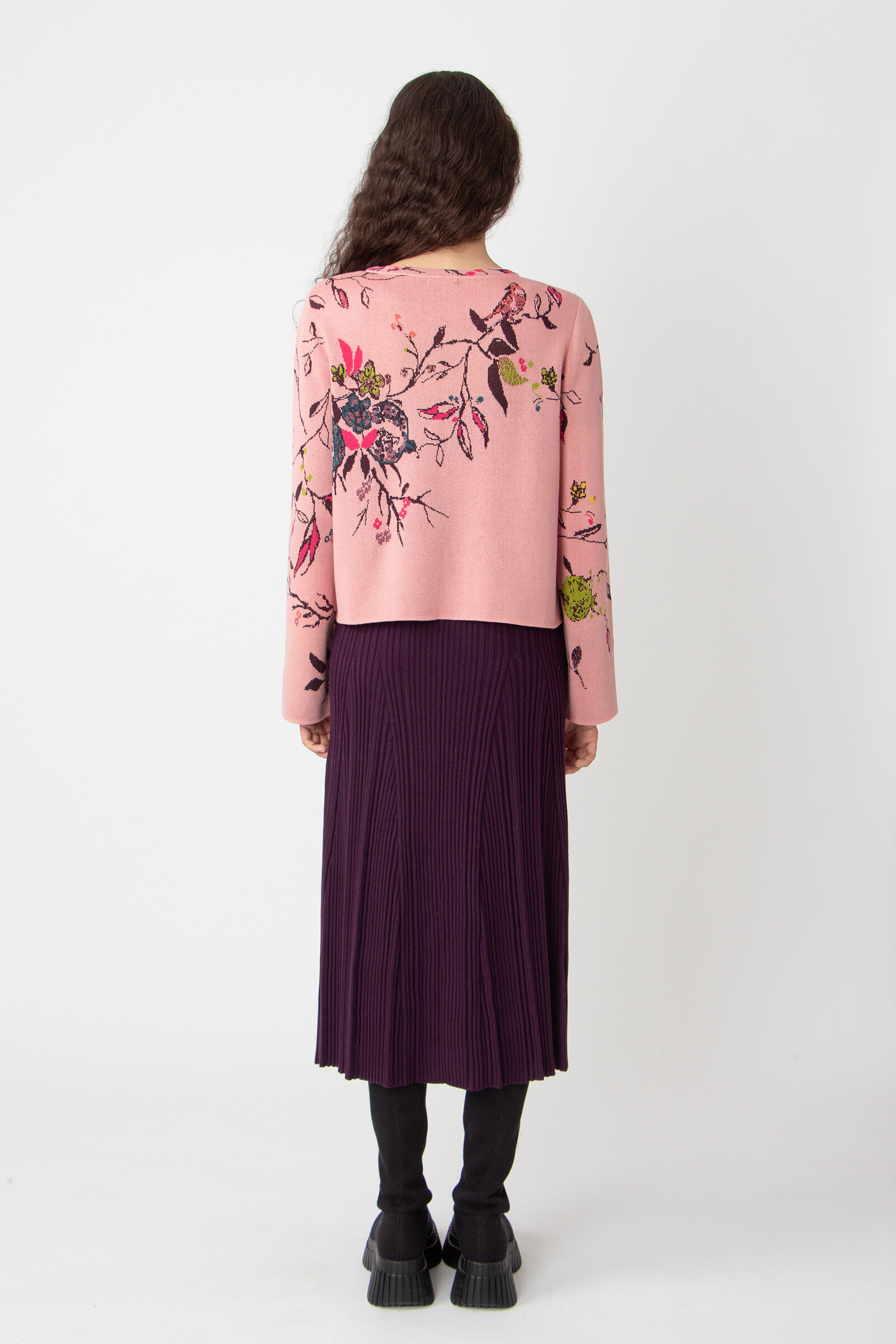 IVKO  Woman IVKO - Jacquard Cardigan Floral Pattern Light Pink