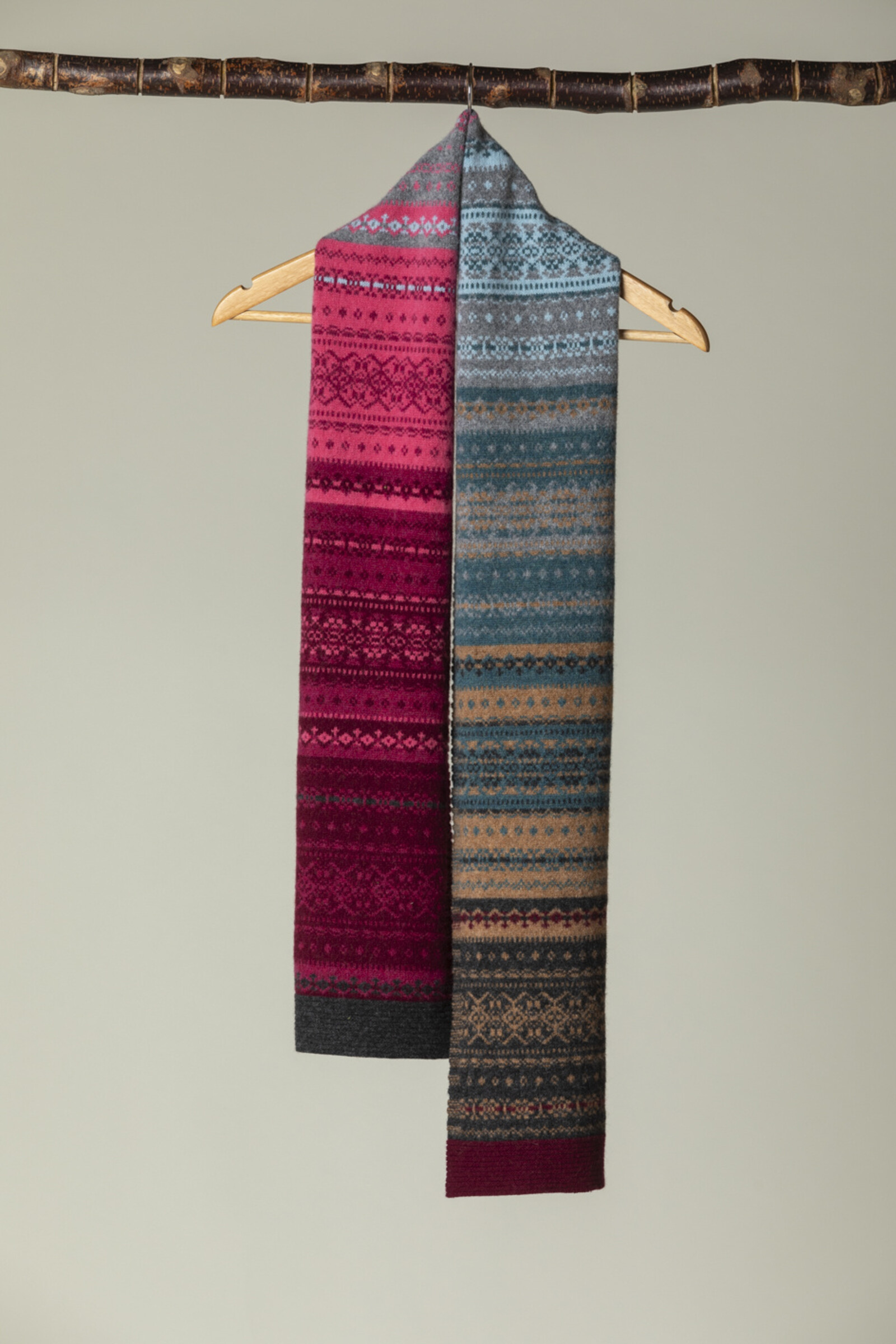 Eribé Eribé - Alloa Fairisle Scarf Velvet