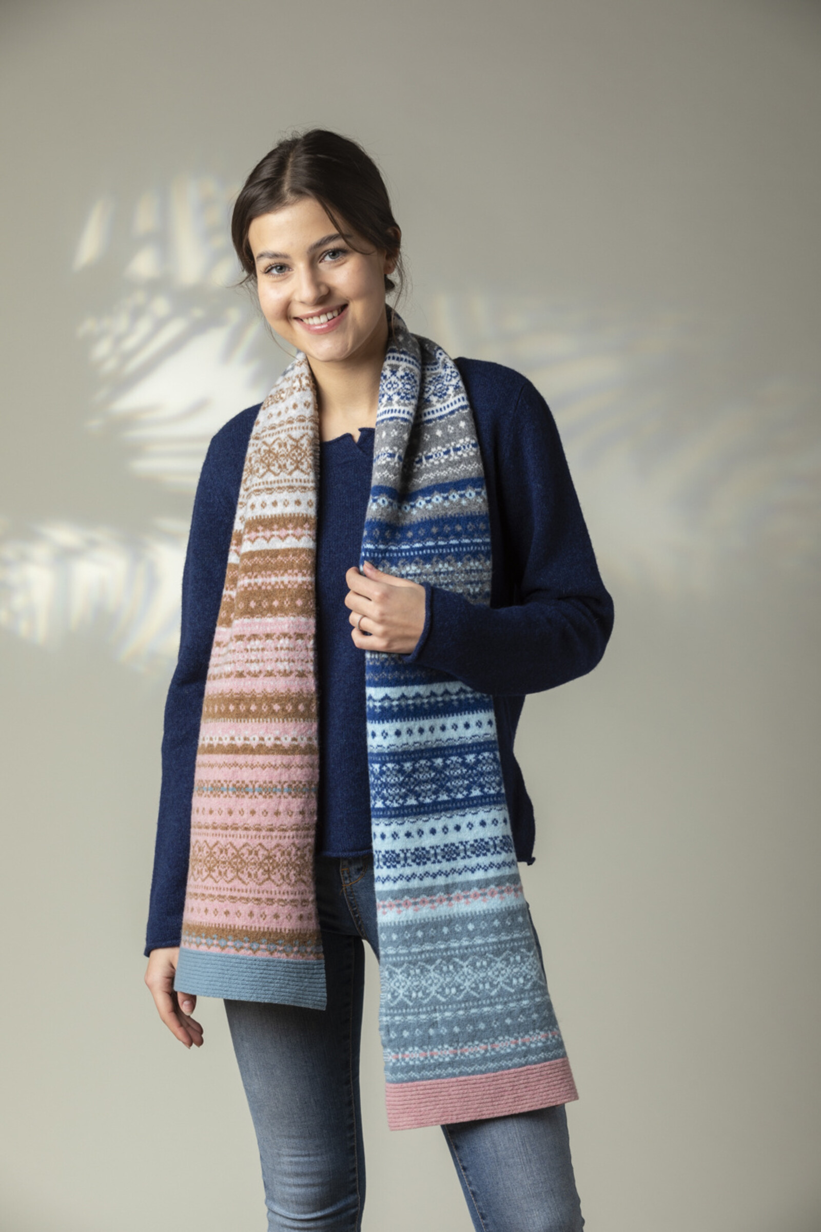 Eribé Eribé - Alloa Fairisle Scarf Dew