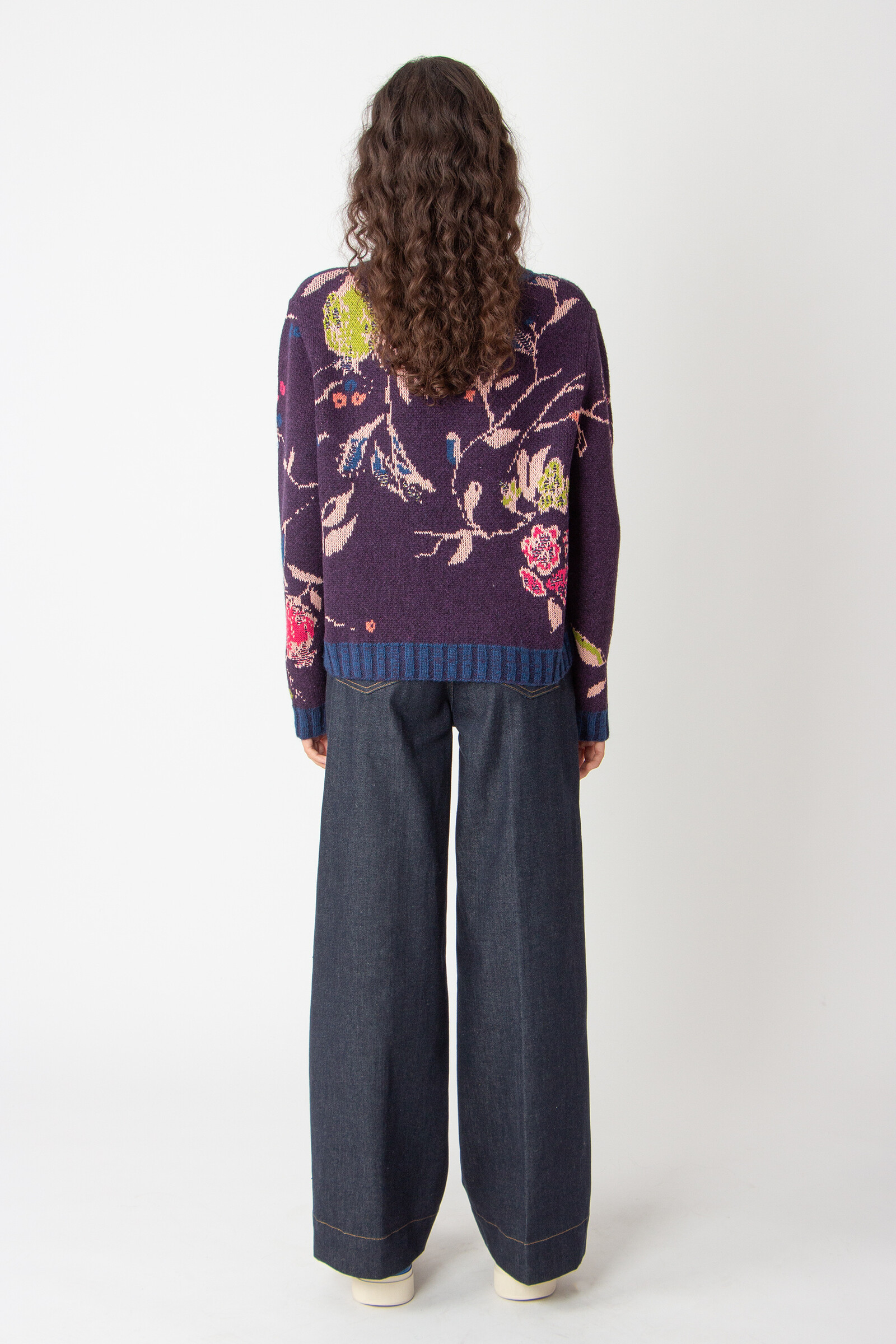 IVKO  Woman IVKO - Jacquard Pullover Floral Pattern Plum