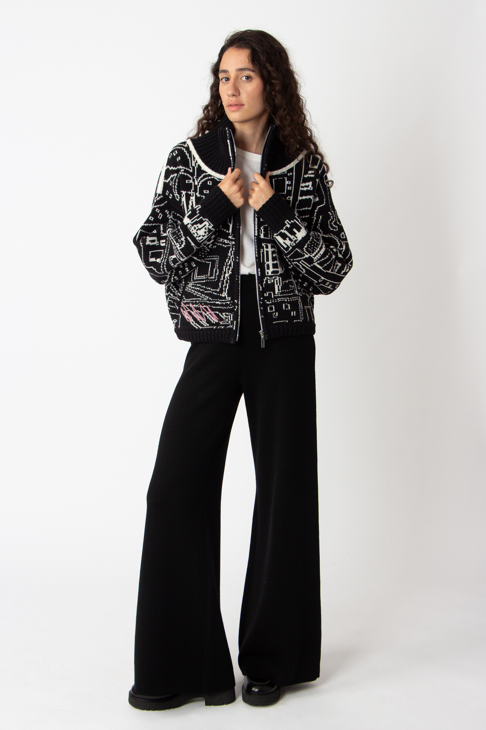 IVKO  Woman IVKO - Bomber Jacket Favela Pattern Black