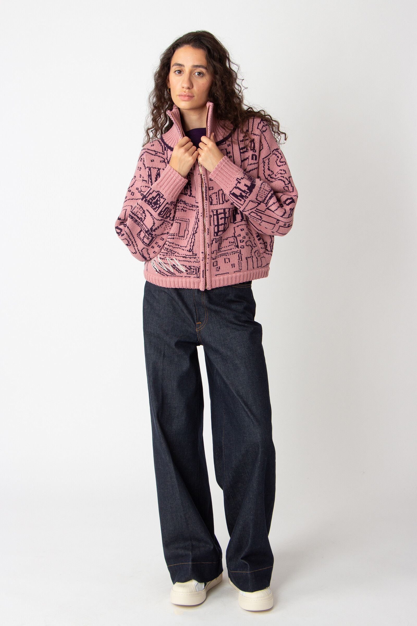 IVKO  Woman IVKO - Bomber Jacket Favela Pattern Powder