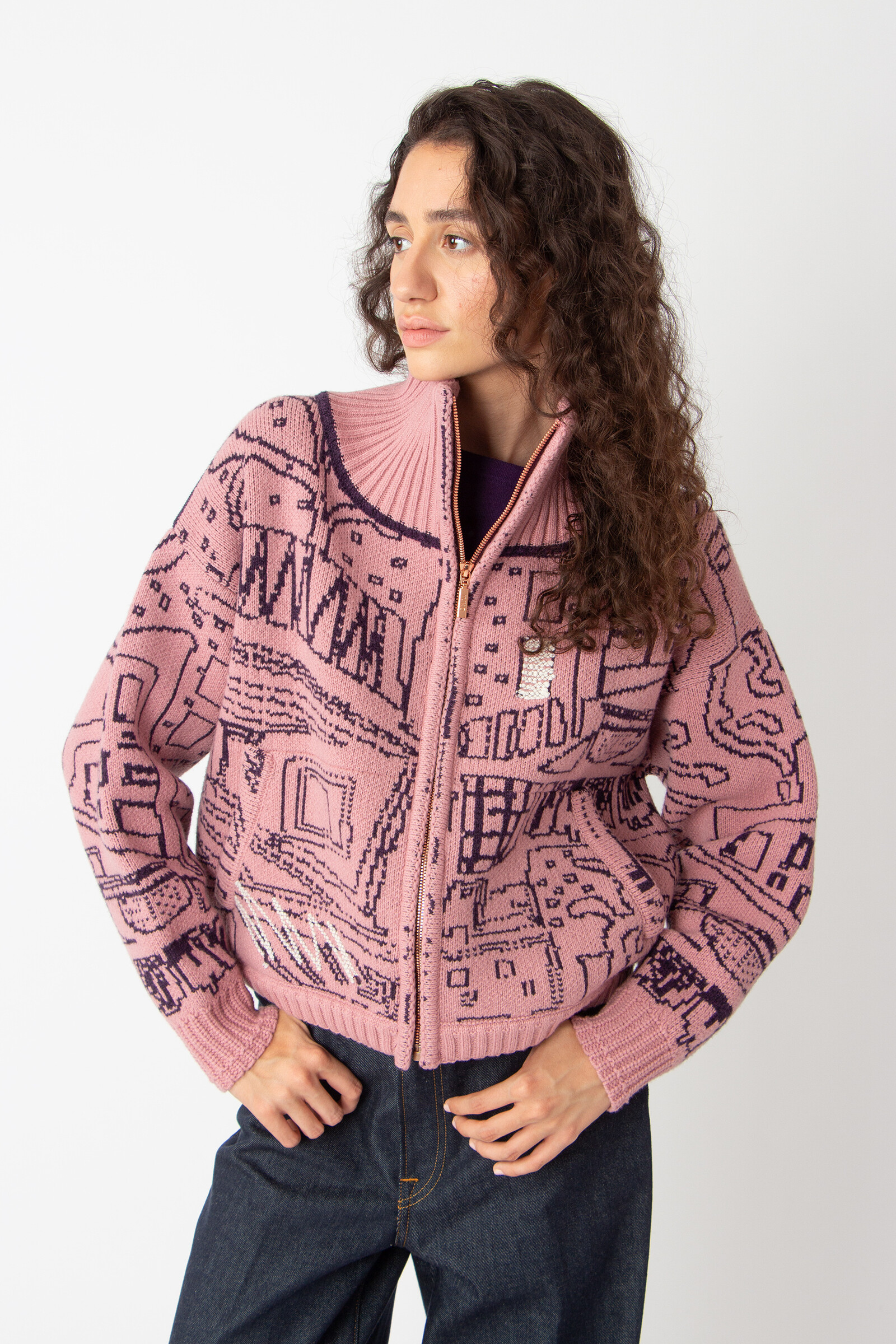 IVKO  Woman IVKO - Bomber Jacket Favela Pattern Powder