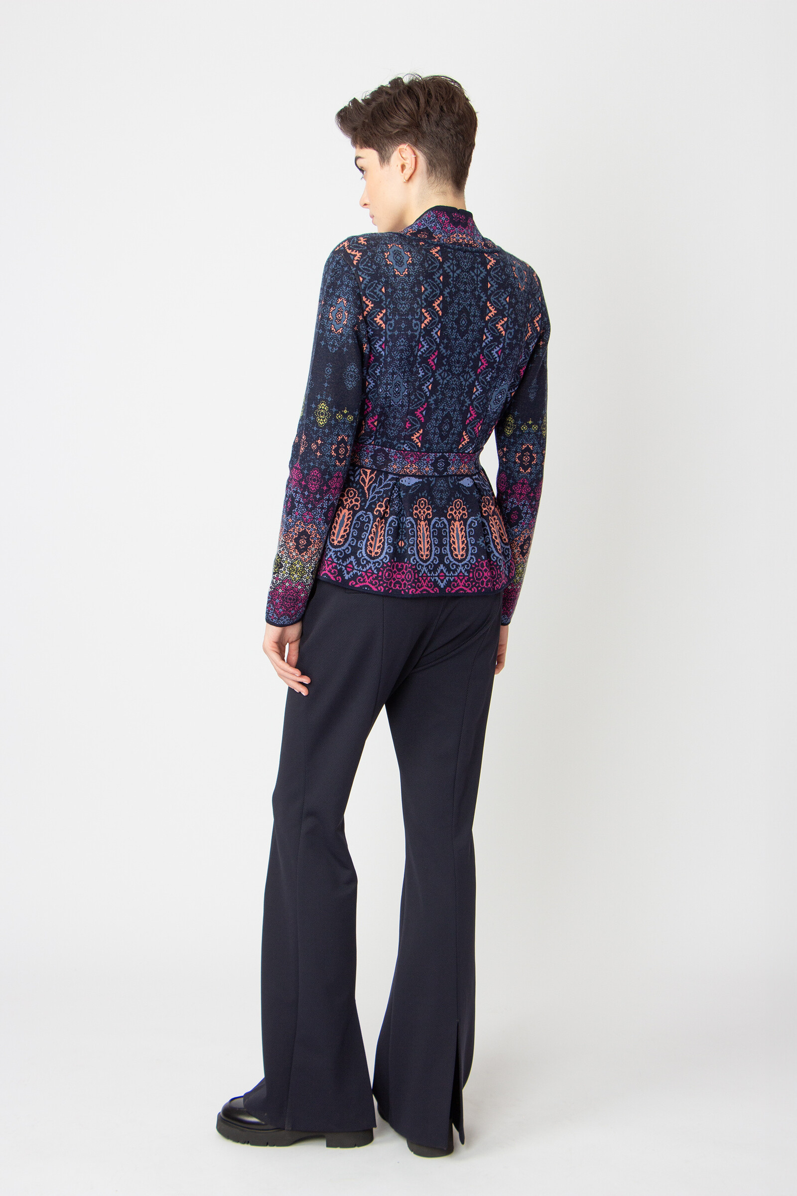 IVKO  Woman IVKO - Jacquard Jacket Ornament Pattern Marine