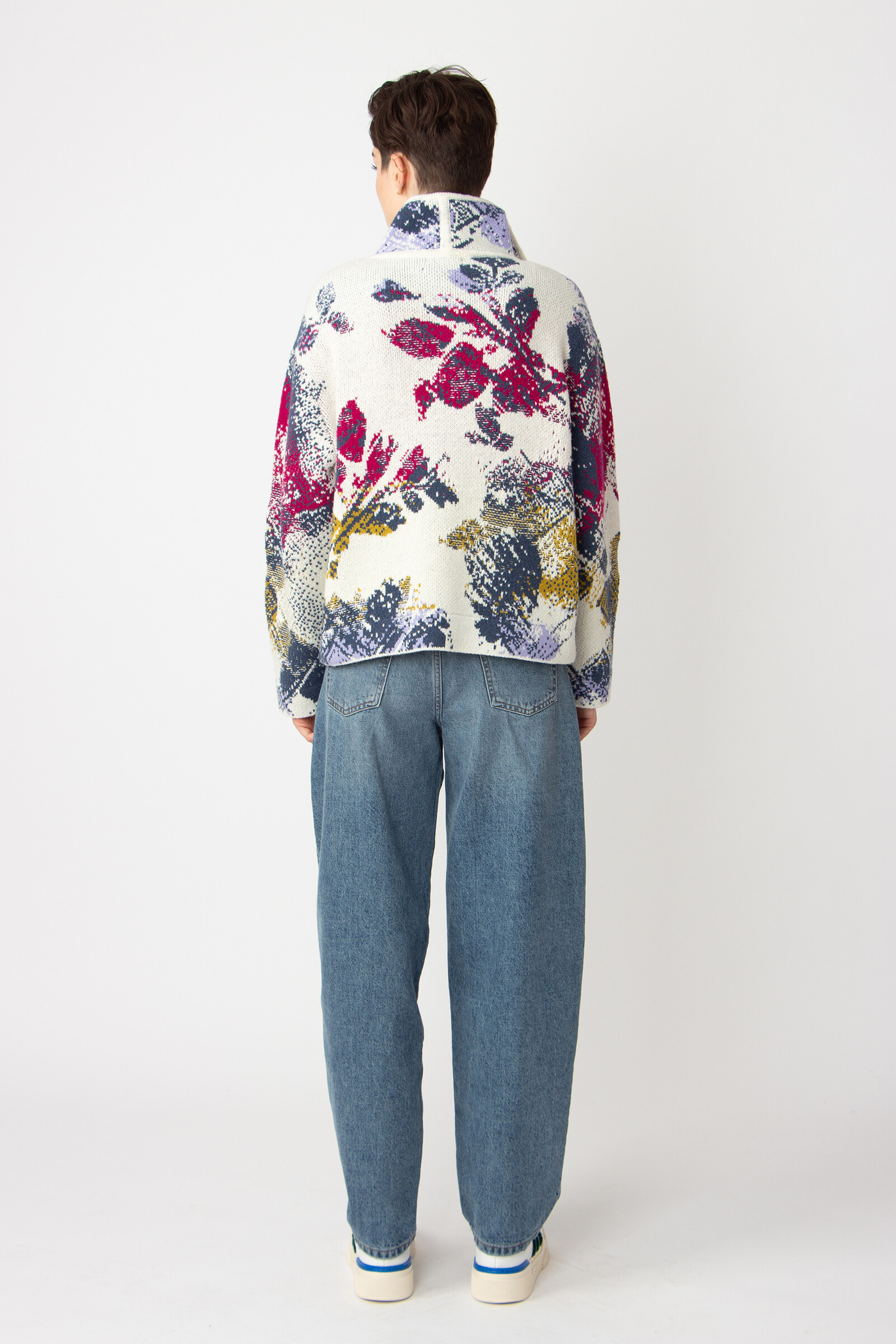 IVKO  Woman IVKO - Jacquard Roll-Neck Jacket Camouflage Pattern Off-White