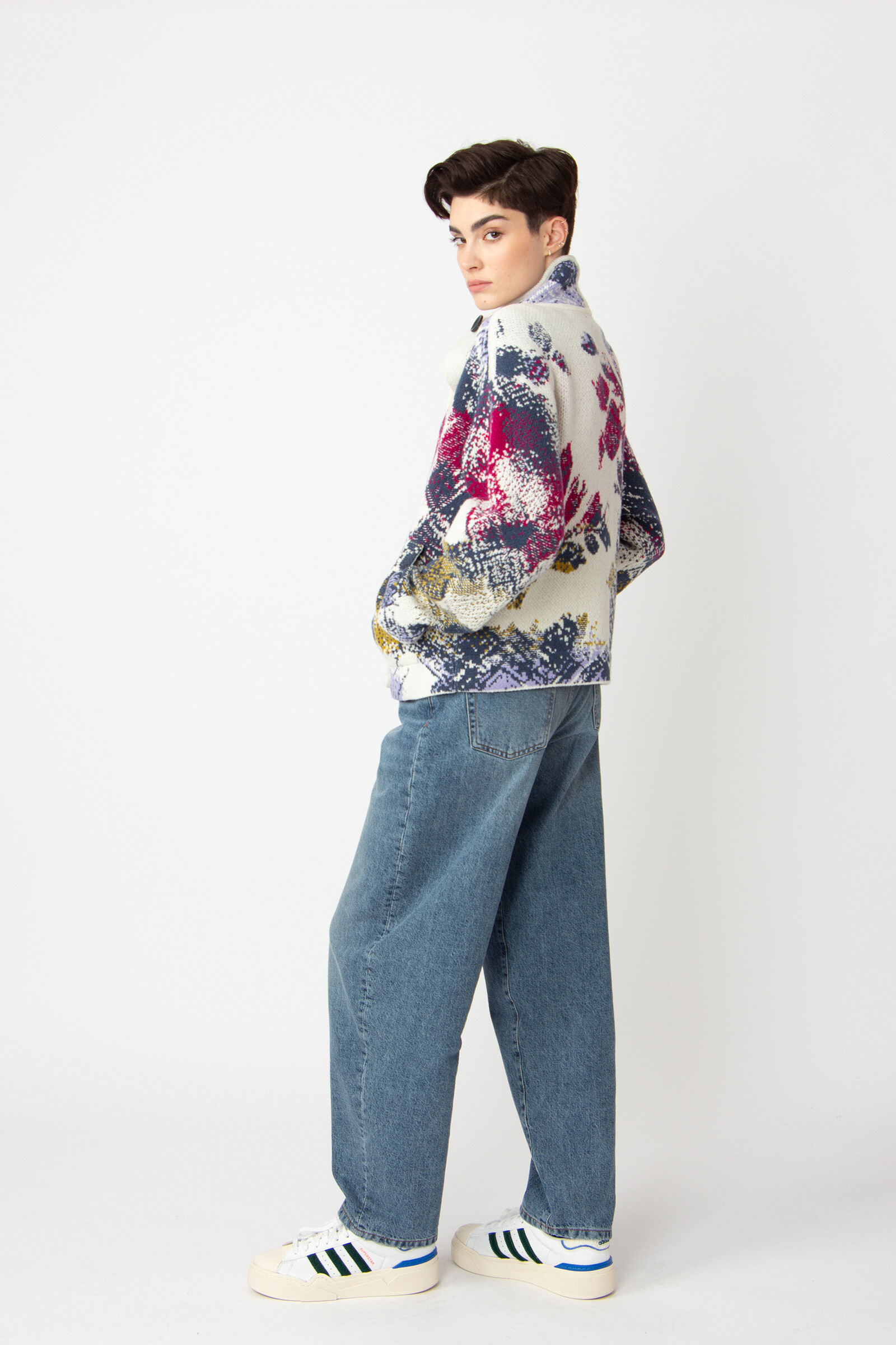 IVKO  Woman IVKO - Jacquard Roll-Neck Jacket Camouflage Pattern Off-White