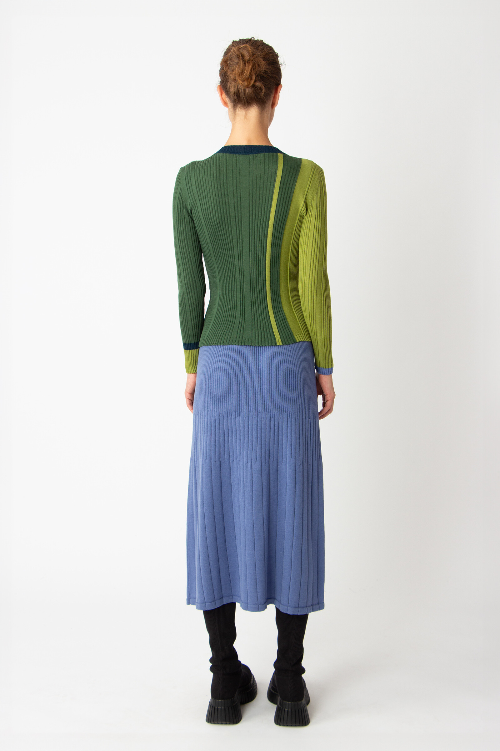 IVKO  Woman IVKO - Ribbed Pullover Contrasting Stripe Green