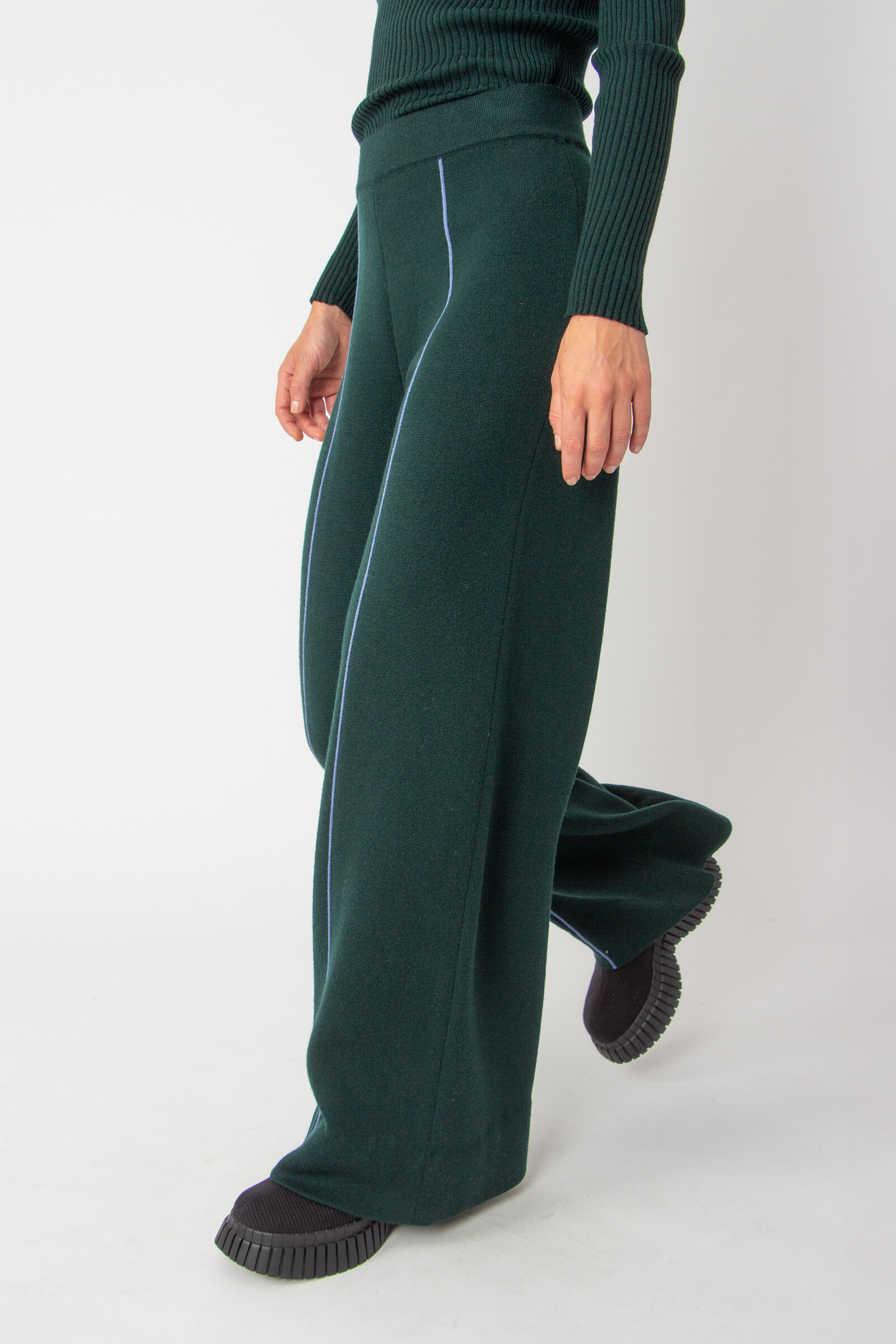 IVKO  Woman IVKO - Knit Pants Contrasting Stripe Forest