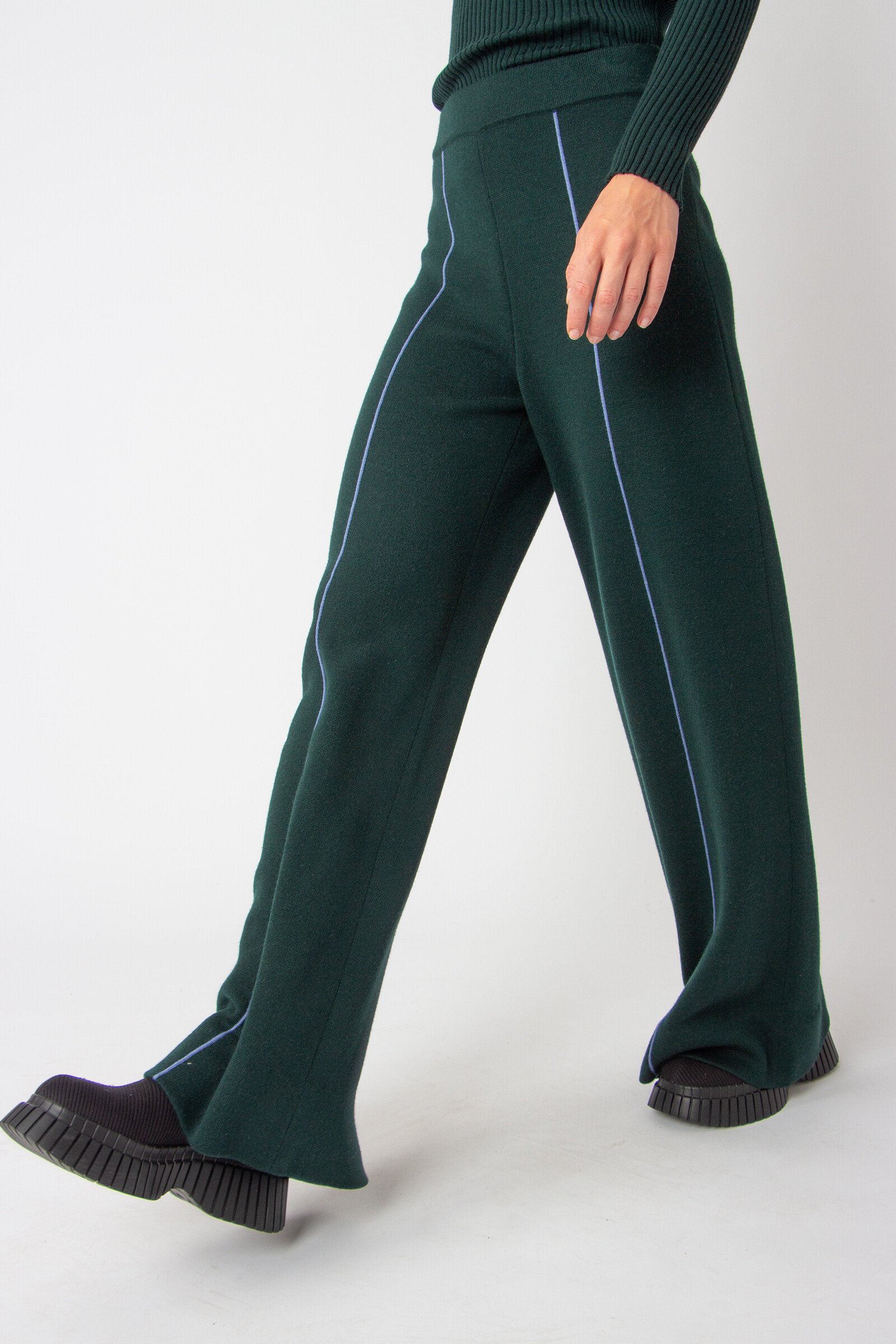 IVKO  Woman IVKO - Knit Pants Contrasting Stripe Forest