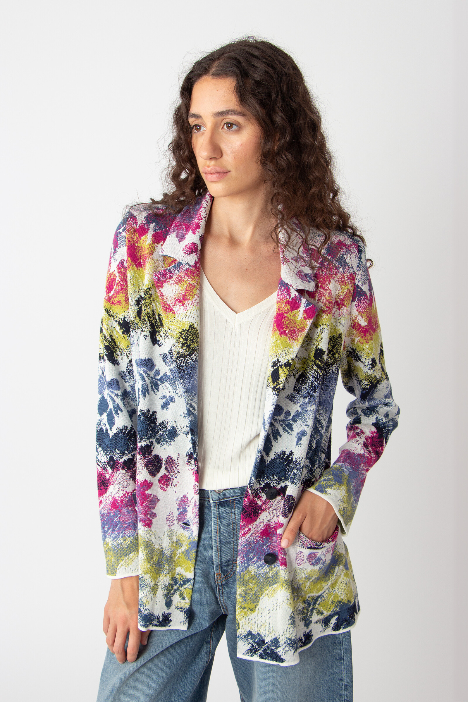 IVKO  Woman IVKO - Blazer Camouflage Pattern Off-White