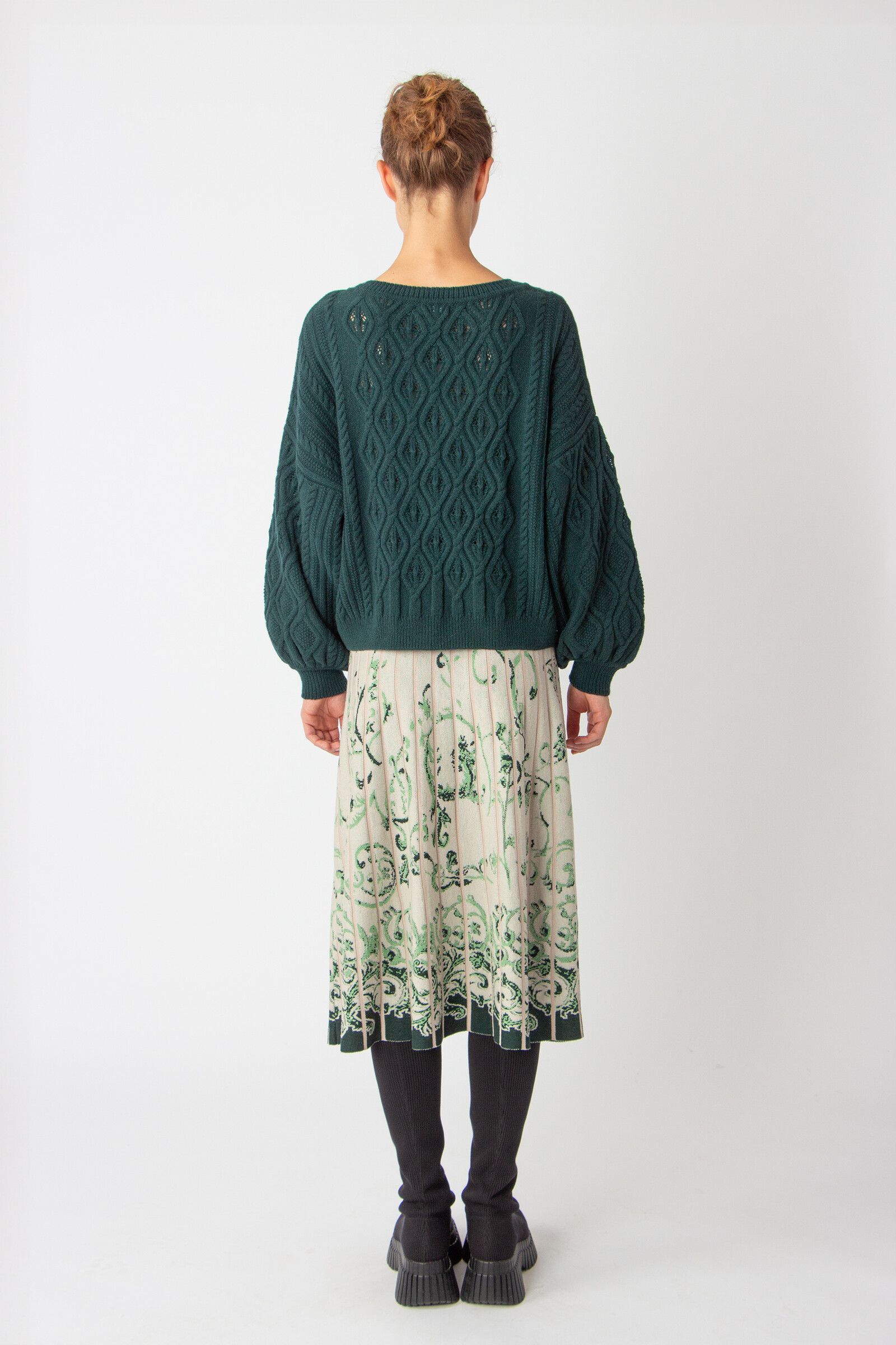 IVKO  Woman IVKO - Jacquard Midi Skirt Illumination Pattern Off-White