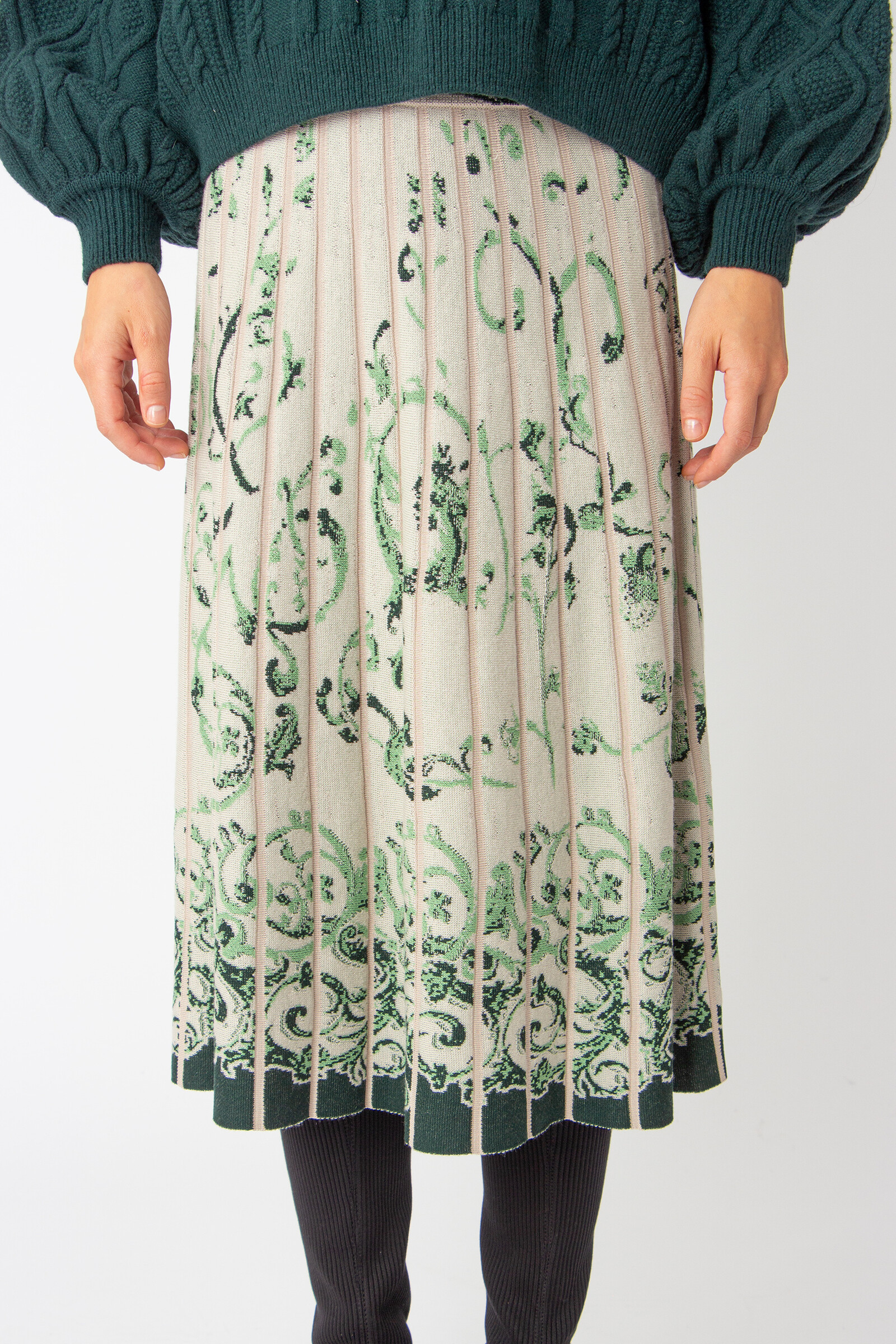 IVKO  Woman IVKO - Jacquard Midi Skirt Illumination Pattern Off-White