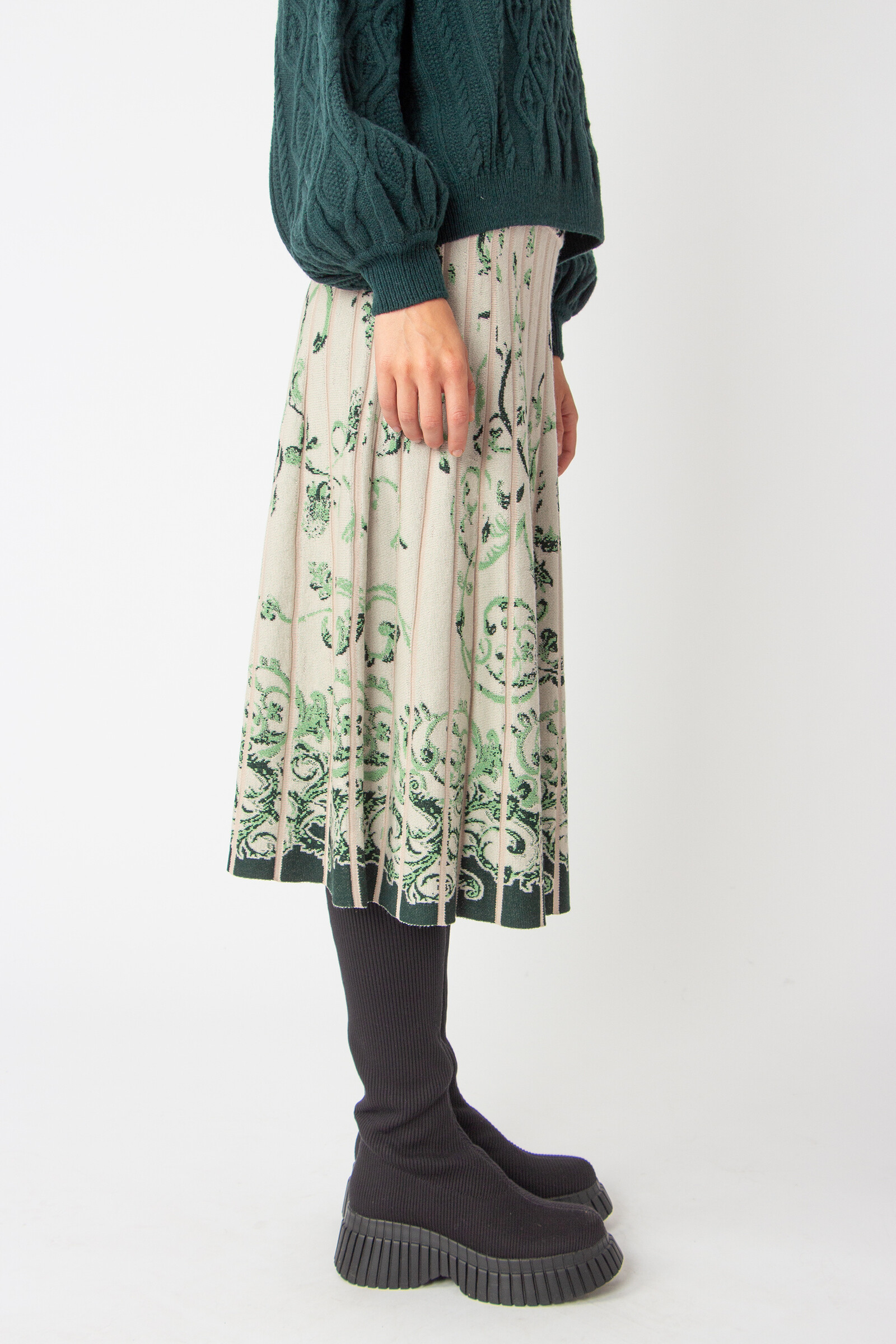 IVKO  Woman IVKO - Jacquard Midi Skirt Illumination Pattern Off-White