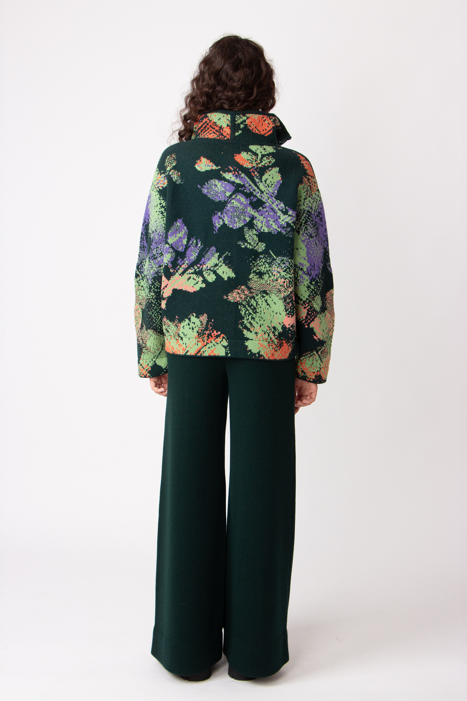 IVKO  Woman IVKO - Jacquard Roll-Neck Jacket Camouflage Pattern Forest