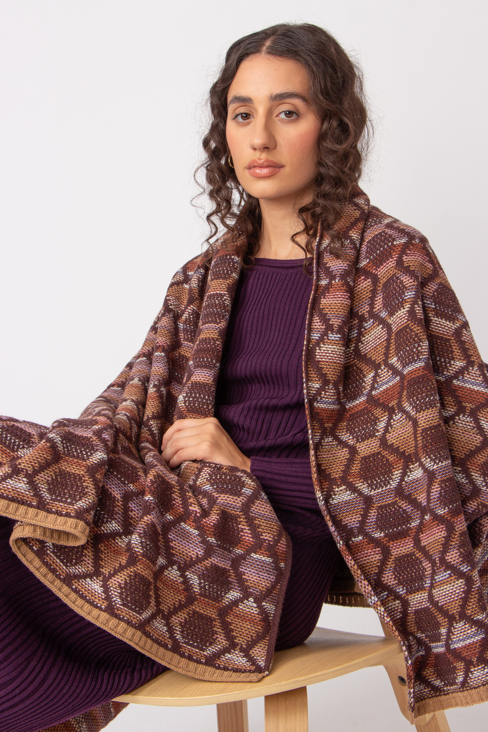 IVKO  Woman IVKO - Blanket Overflow Pattern Chocolate