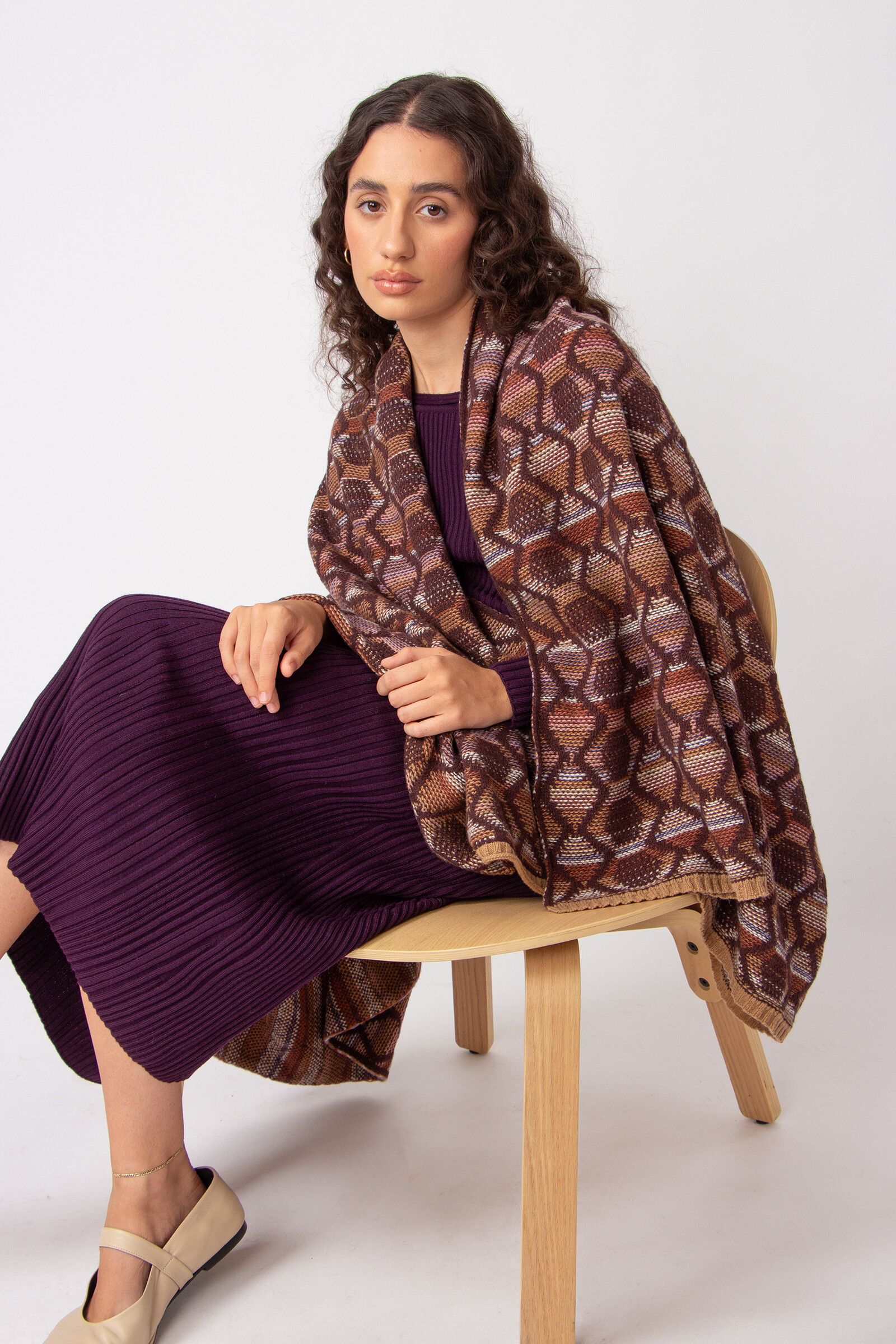 IVKO  Woman IVKO - Blanket Overflow Pattern Chocolate