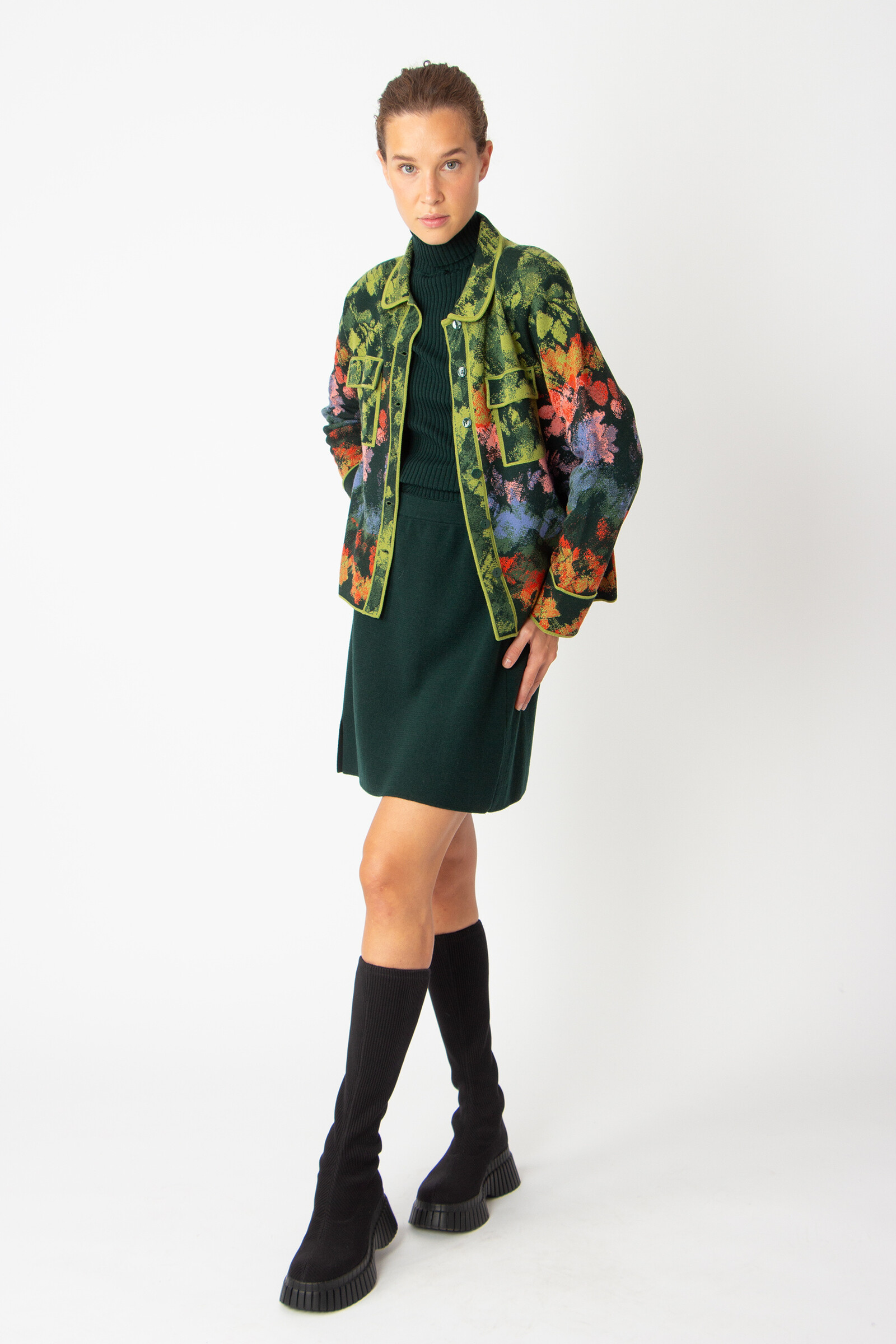 IVKO  Woman IVKO - Jacquard Jacket Camouflage Pattern Forest