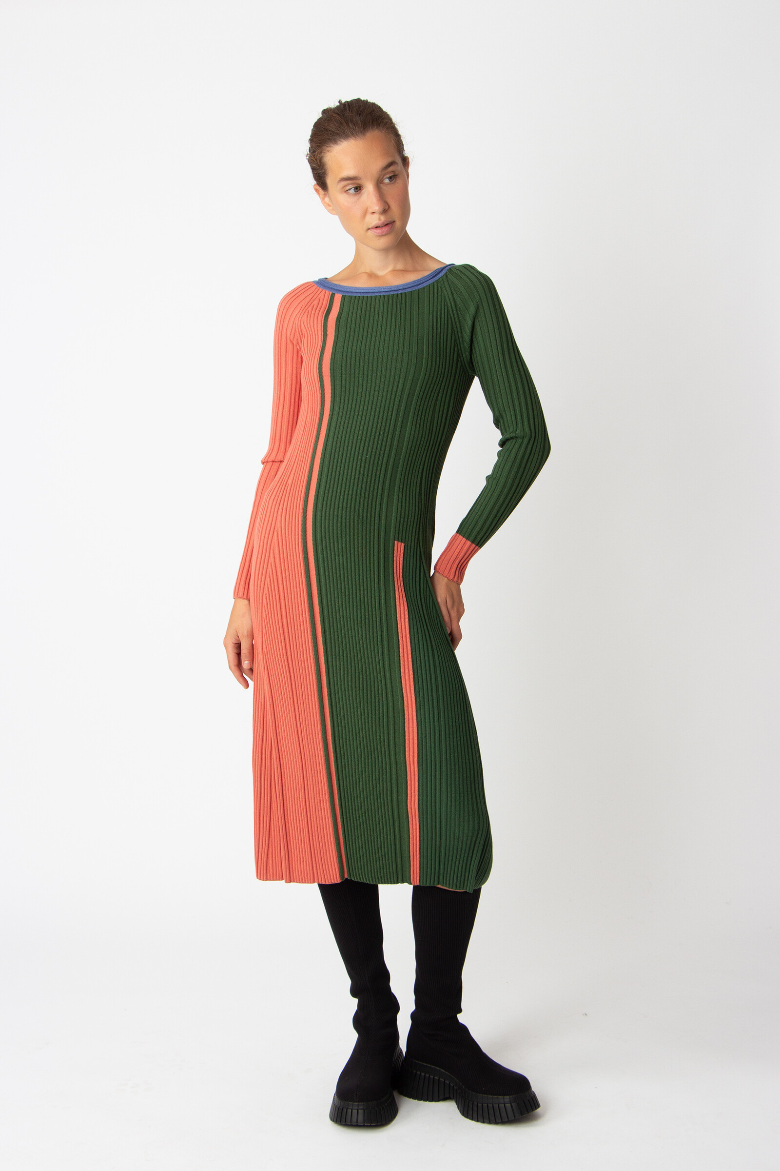 IVKO  Woman IVKO - Jacquard Dress Color Blocking Green