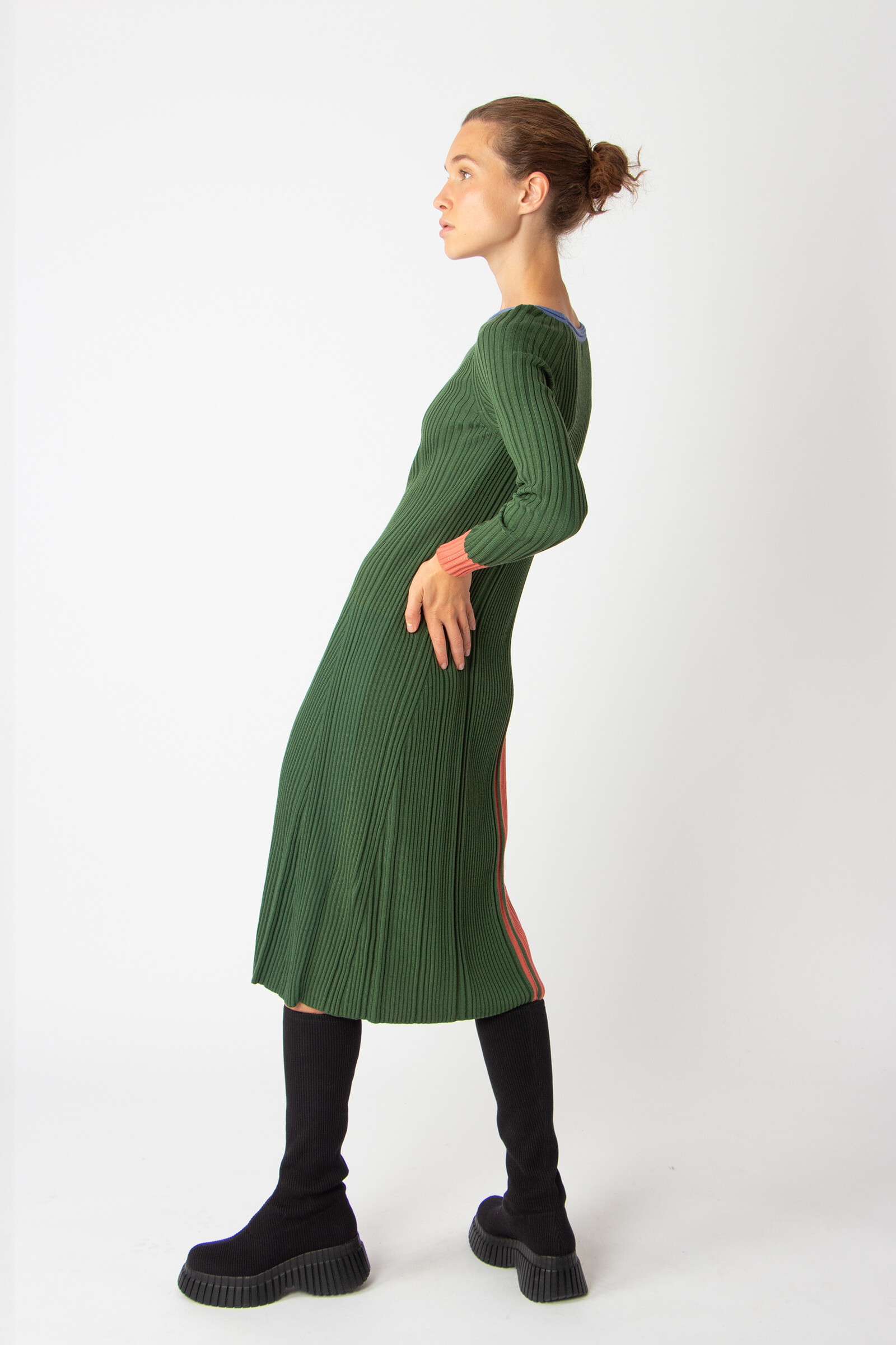 IVKO  Woman IVKO - Jacquard Dress Color Blocking Green