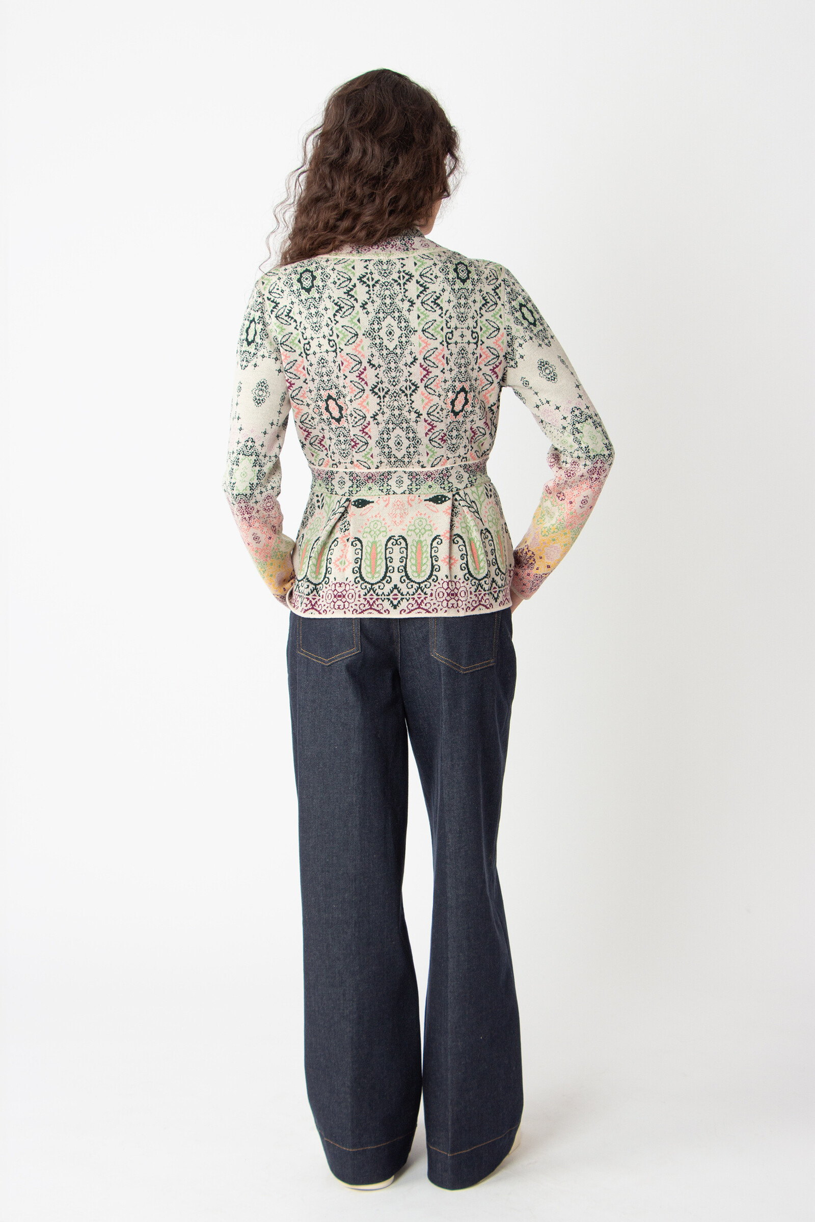 IVKO  Woman IVKO - Jacquard Jacket Ornament Pattern Off-White