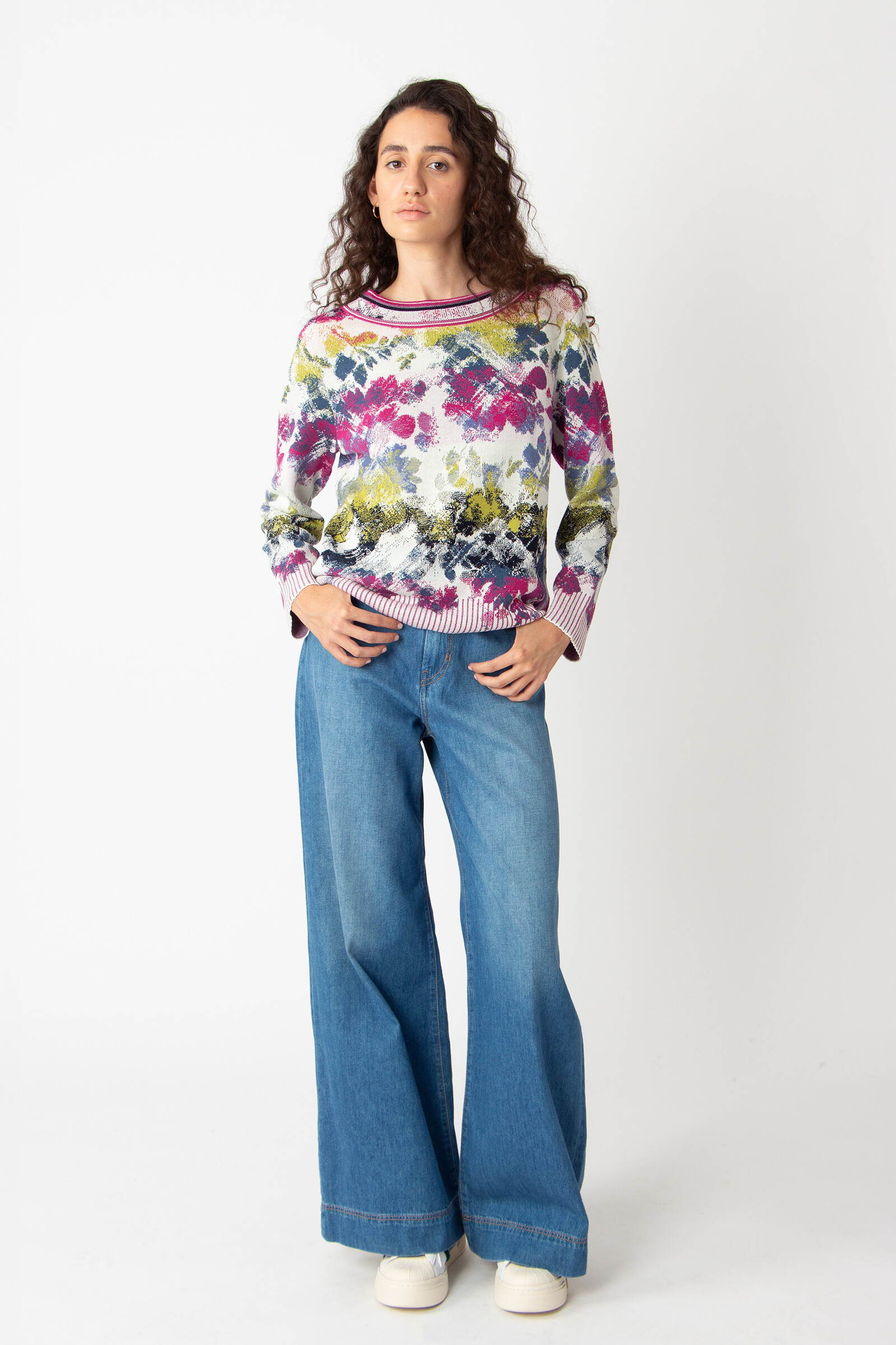 IVKO  Woman IVKO - Jacquard Pullover Camouflage Pattern Off-White