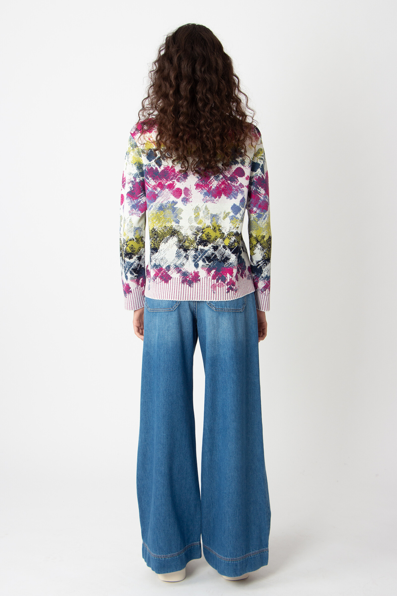 IVKO  Woman IVKO - Jacquard Pullover Camouflage Pattern Off-White