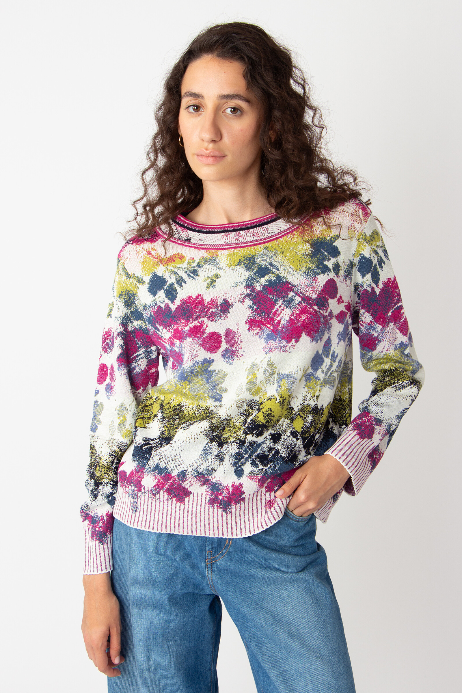 IVKO  Woman IVKO - Jacquard Pullover Camouflage Pattern Off-White