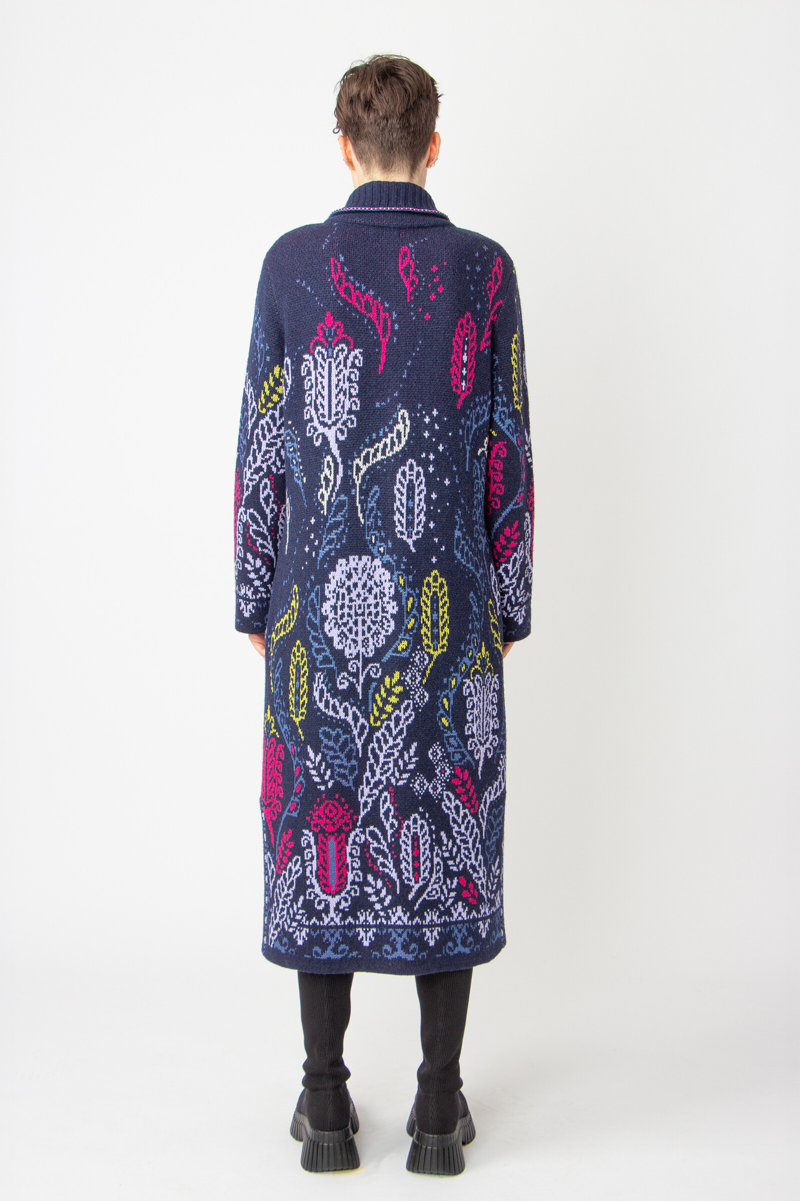 IVKO  Woman IVKO - Jacquard Coat Ornament Pattern Marine