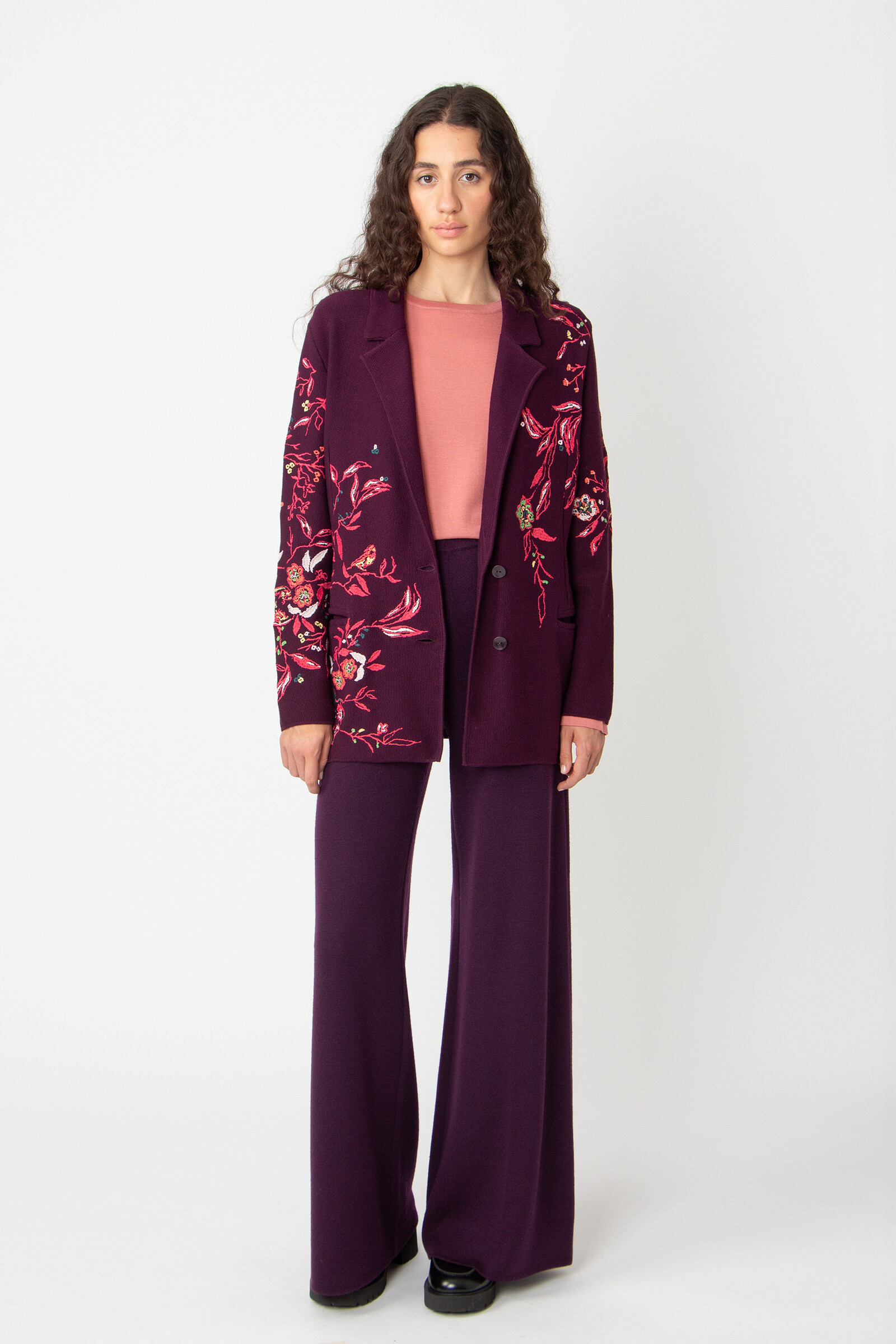 IVKO  Woman IVKO - Blazer with Embroidery Plum