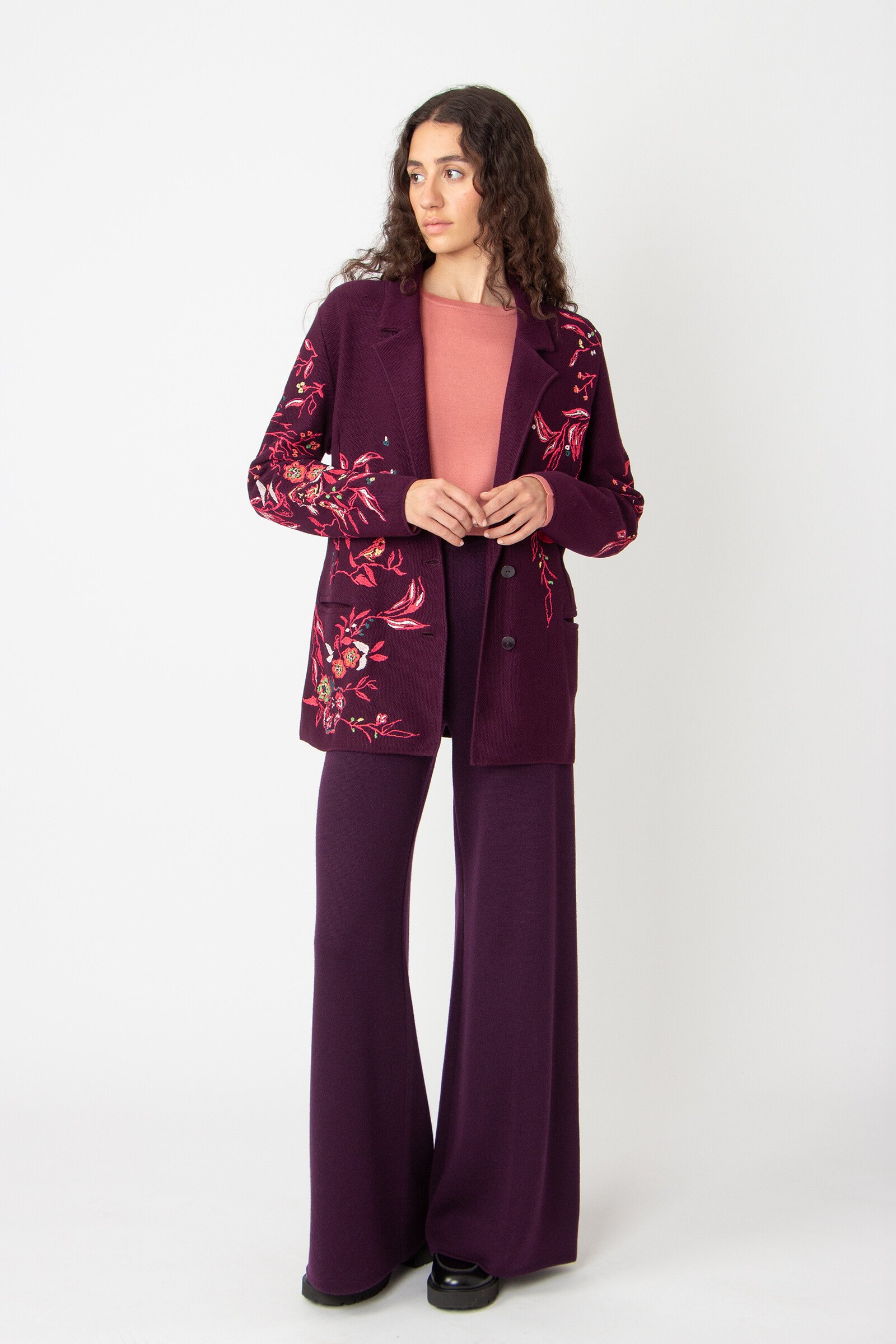 IVKO  Woman IVKO - Blazer with Embroidery Plum