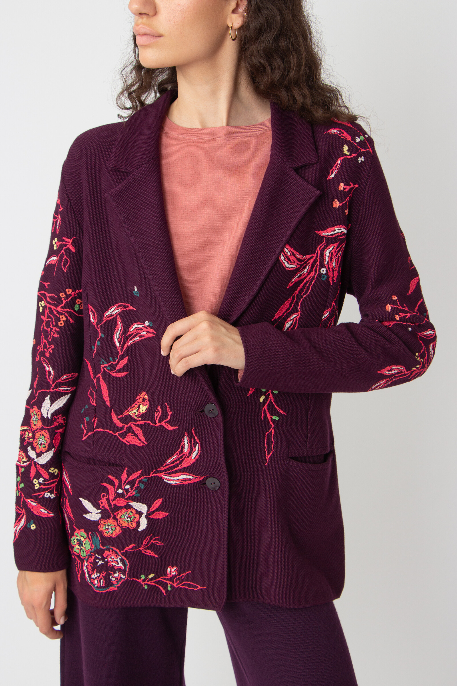 IVKO  Woman IVKO - Blazer with Embroidery Plum