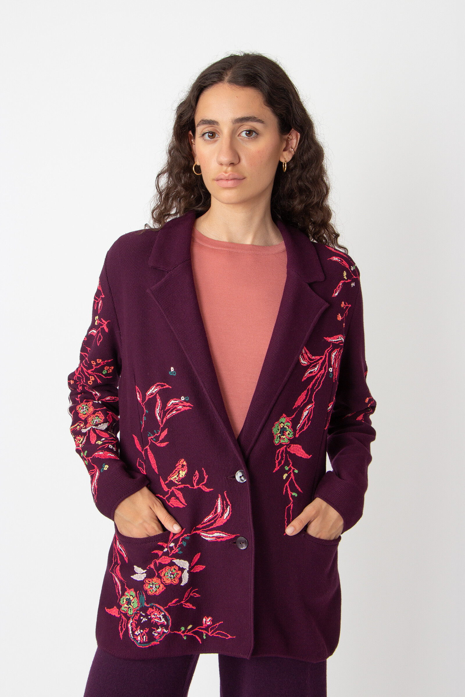 IVKO  Woman IVKO - Blazer with Embroidery Plum