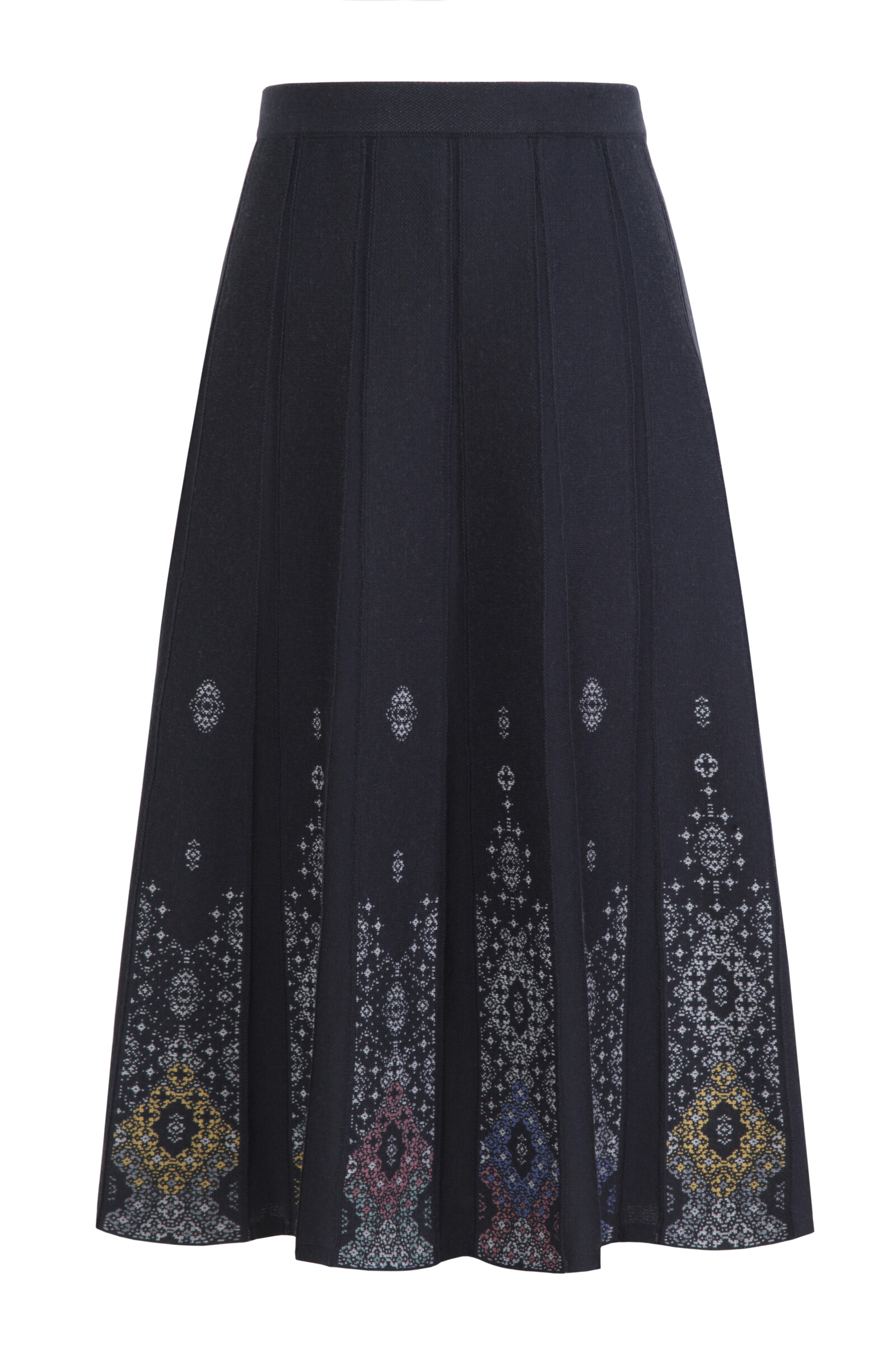 IVKO  Woman IVKO - Jacquard Midi Skirt Ornament Pattern Anthracite