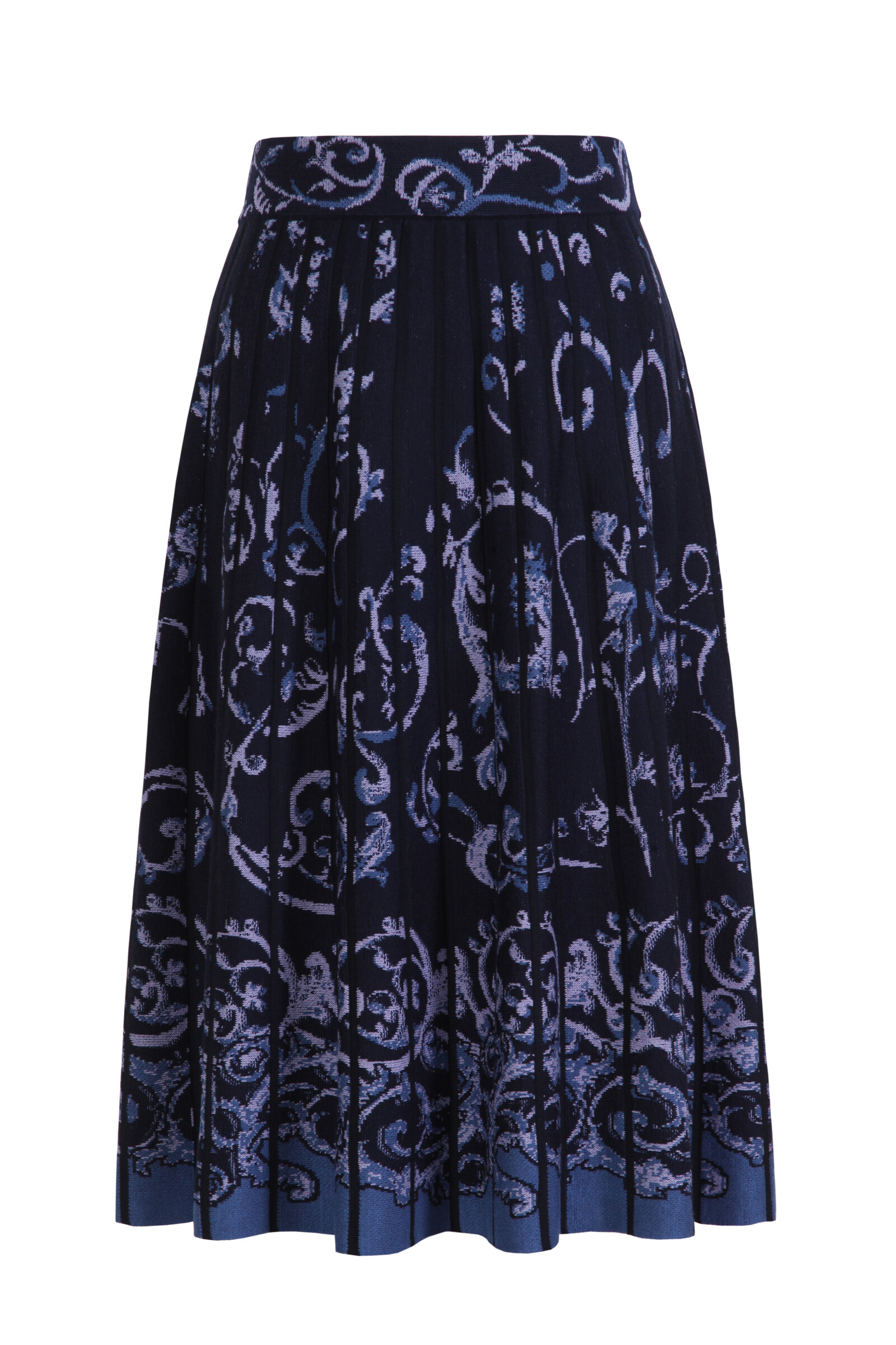 IVKO  Woman IVKO - Jacquard Midi Skirt Illumination Pattern Marine