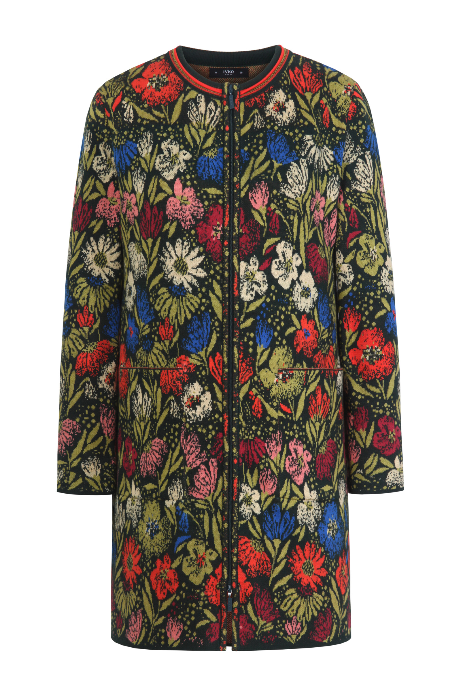 IVKO  Woman IVKO - Long Zip Cardigan Floral Pattern Forest