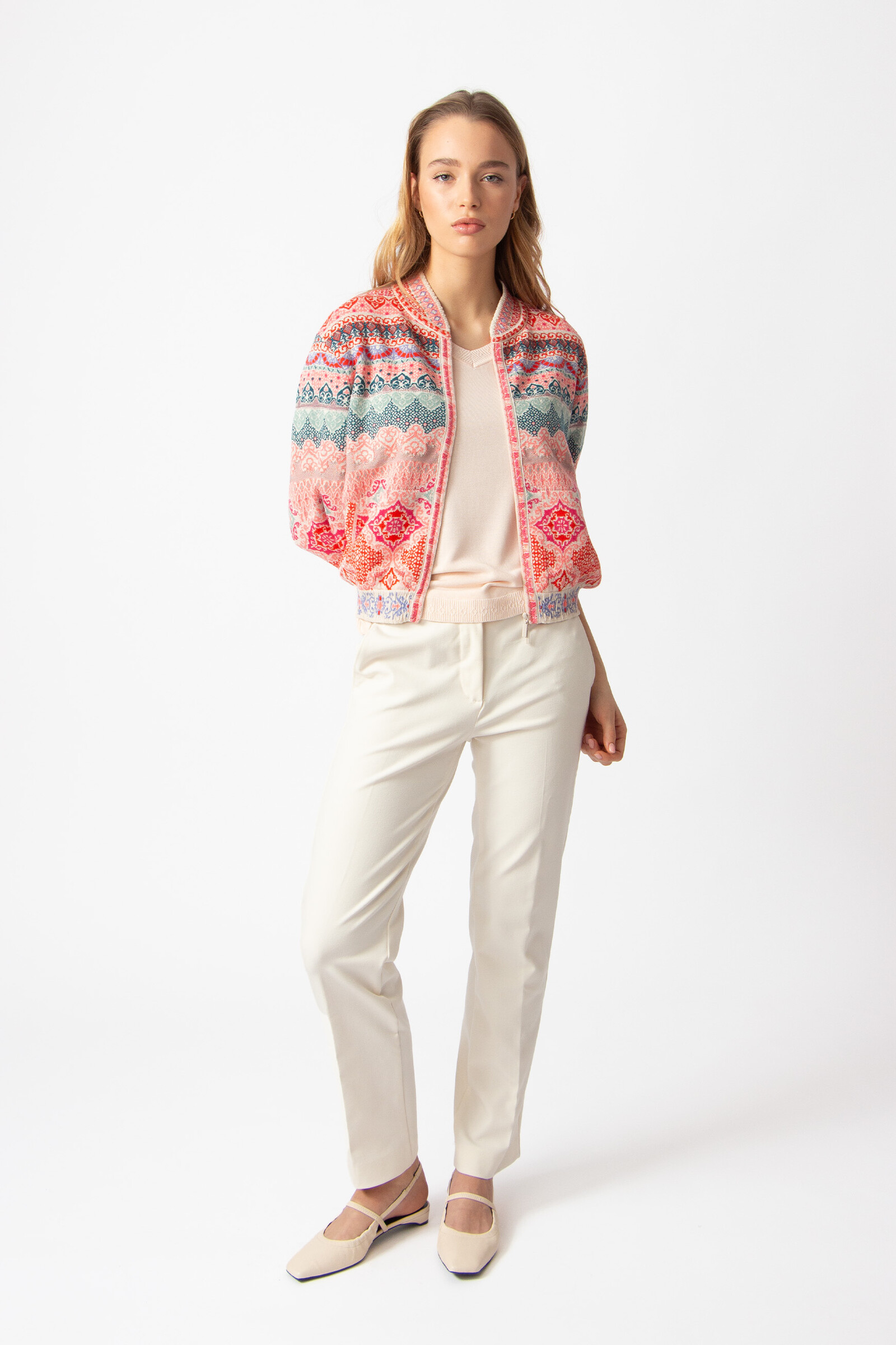 IVKO  Woman IVKO - Bomber Jacket Morocco Pattern Coral