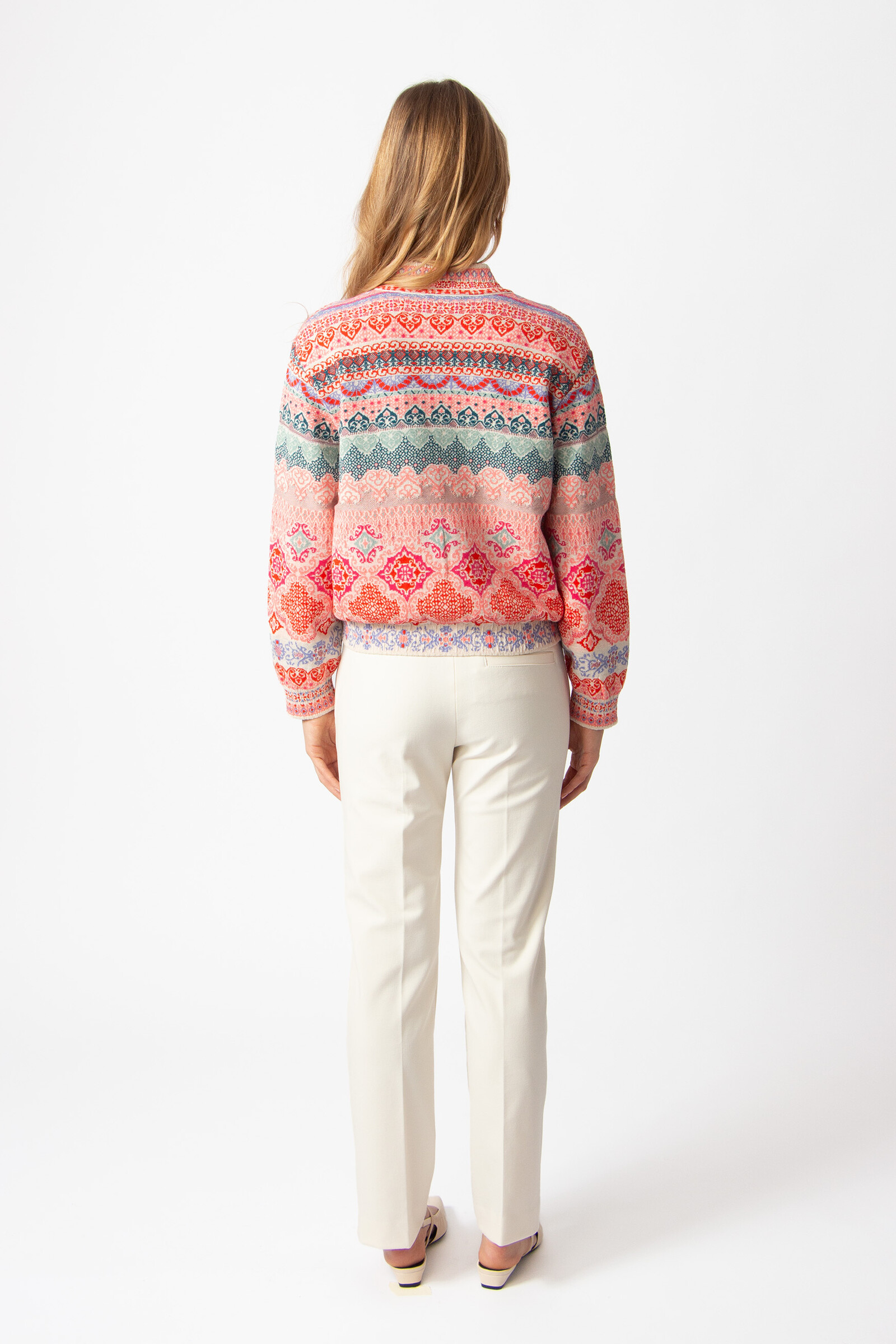 IVKO  Woman IVKO - Bomber Jacket Morocco Pattern Coral