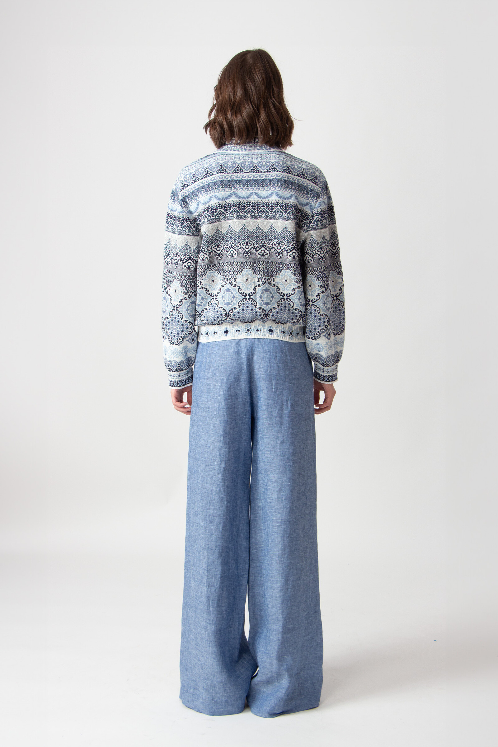 IVKO  Woman IVKO - Bomber Jacket Morocco Pattern China Blue