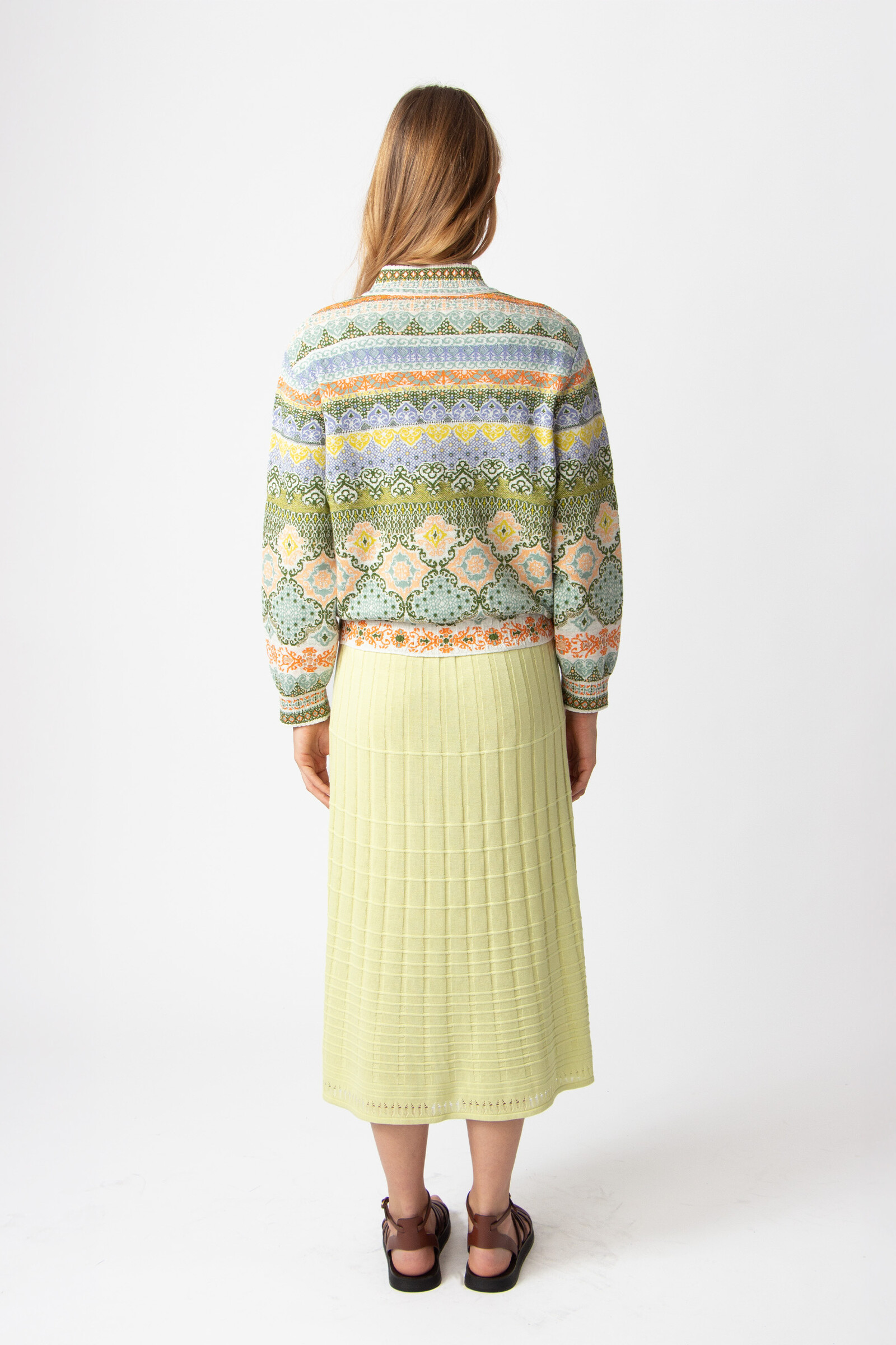 IVKO  Woman IVKO - Bomber Jacket Morocco Pattern Pastel Green