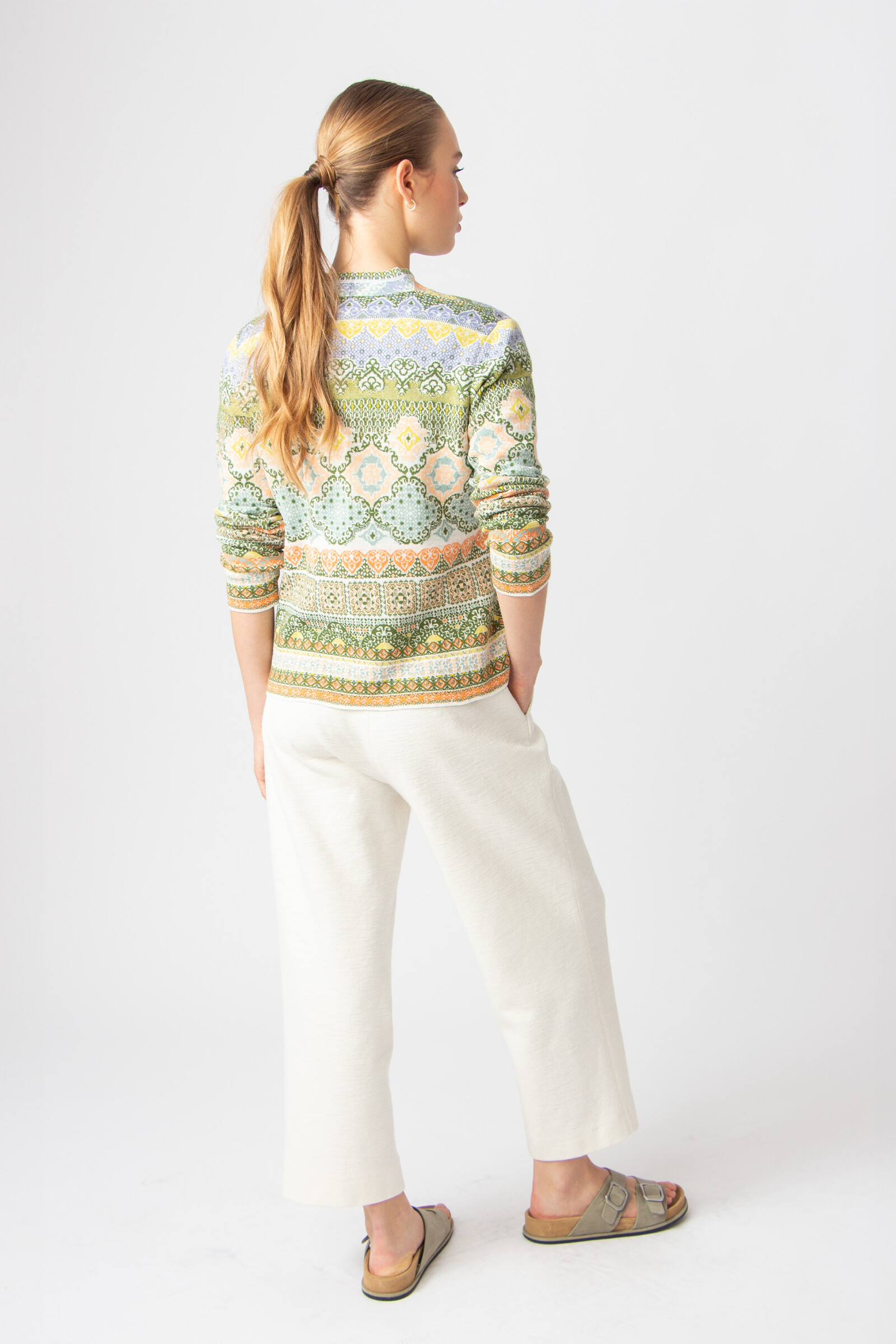 IVKO  Woman IVKO - Jacquard Jacket Morocco Pattern Pastel Green