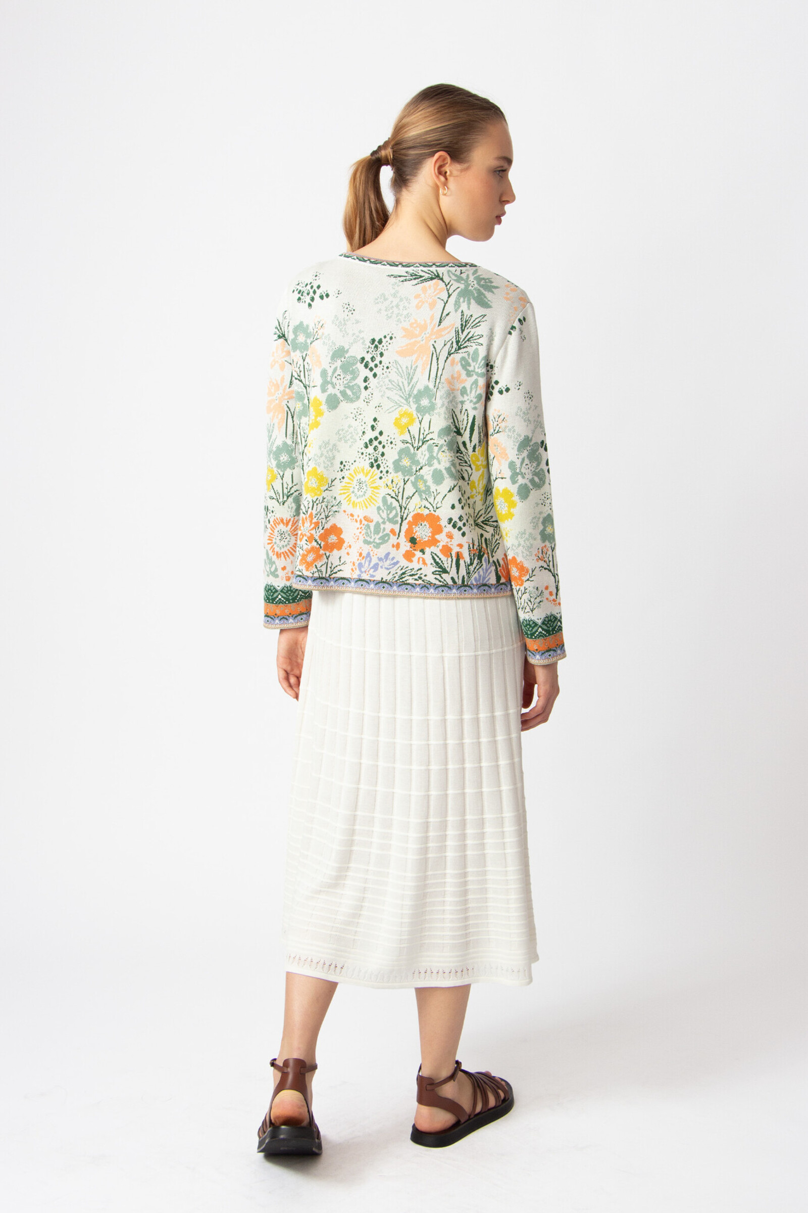 IVKO  Woman IVKO - Jacquard Jacket Floral Pattern White