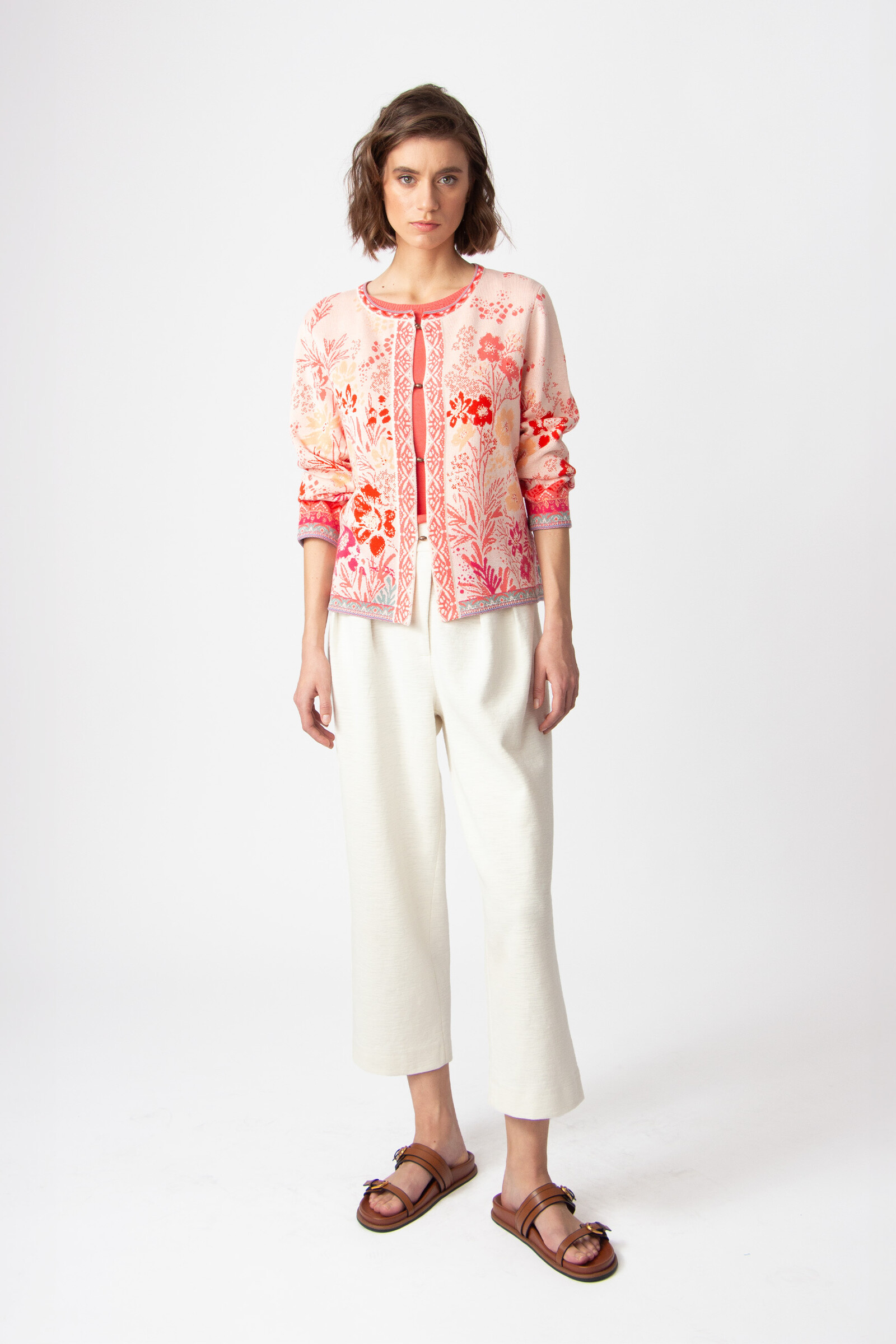 IVKO  Woman IVKO - Jacquard Jacket Floral Pattern Light Pink