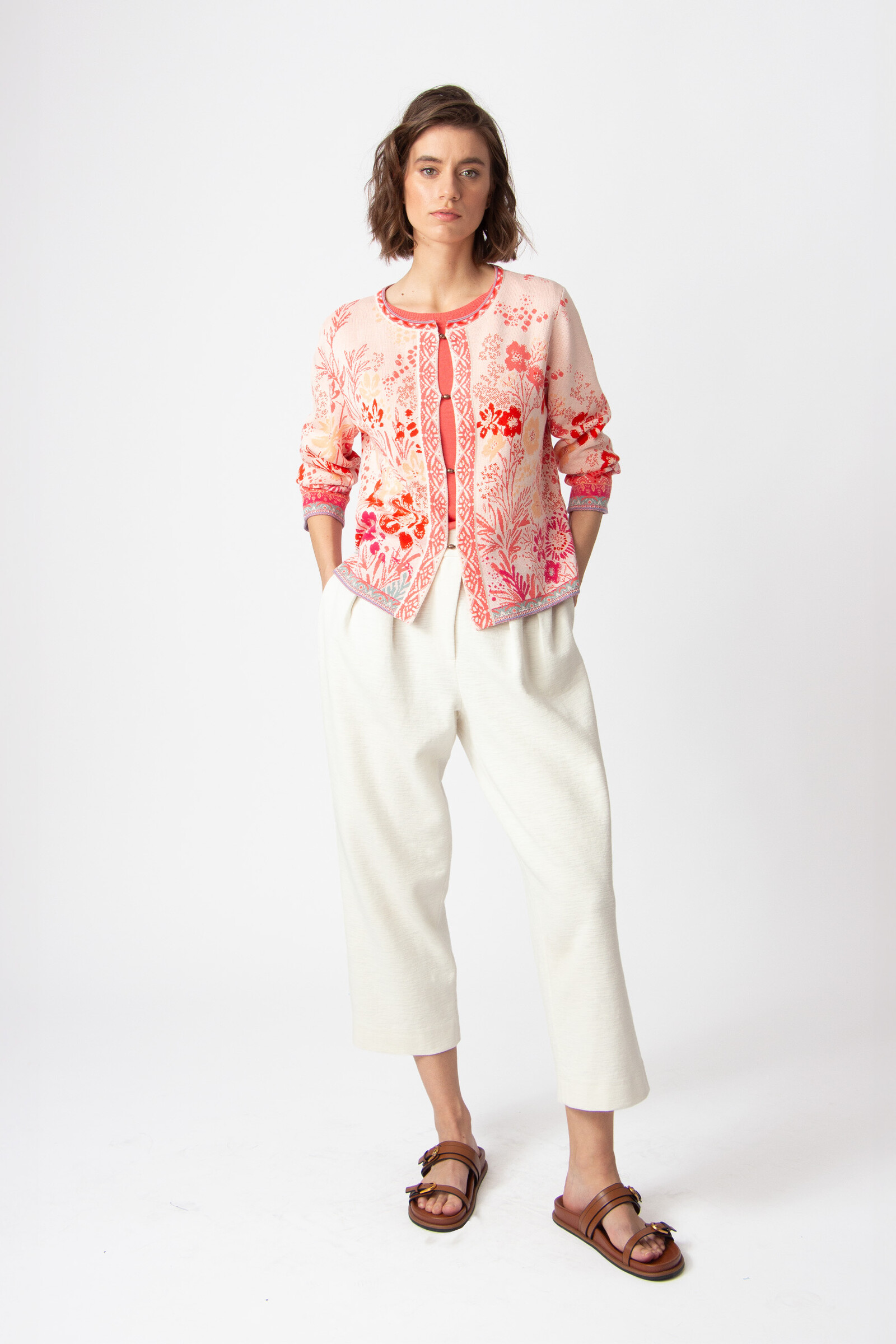 IVKO  Woman IVKO - Jacquard Jacket Floral Pattern Light Pink