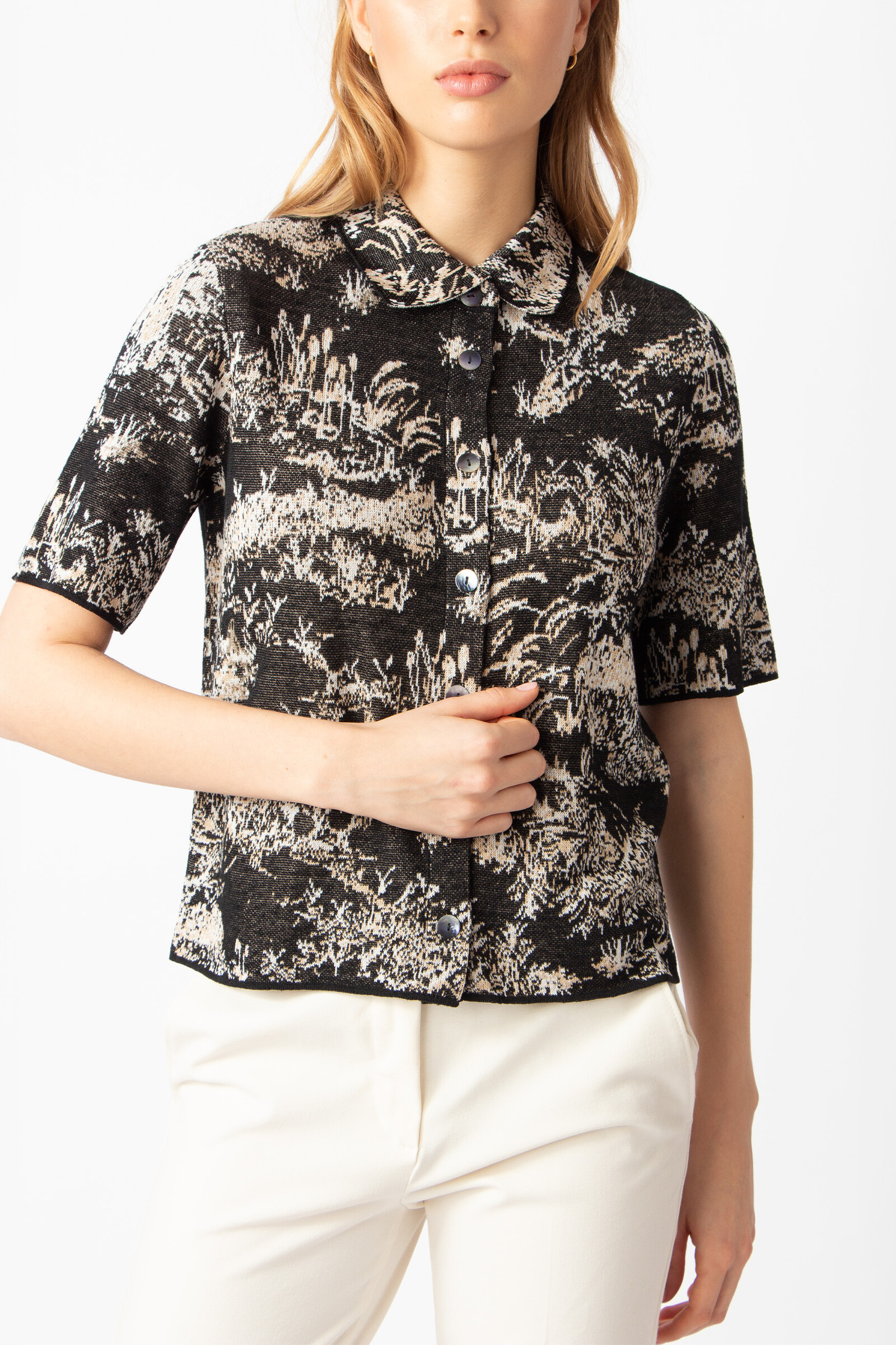 IVKO  Woman IVKO - Pullover Garden Nostalgic Pattern Black