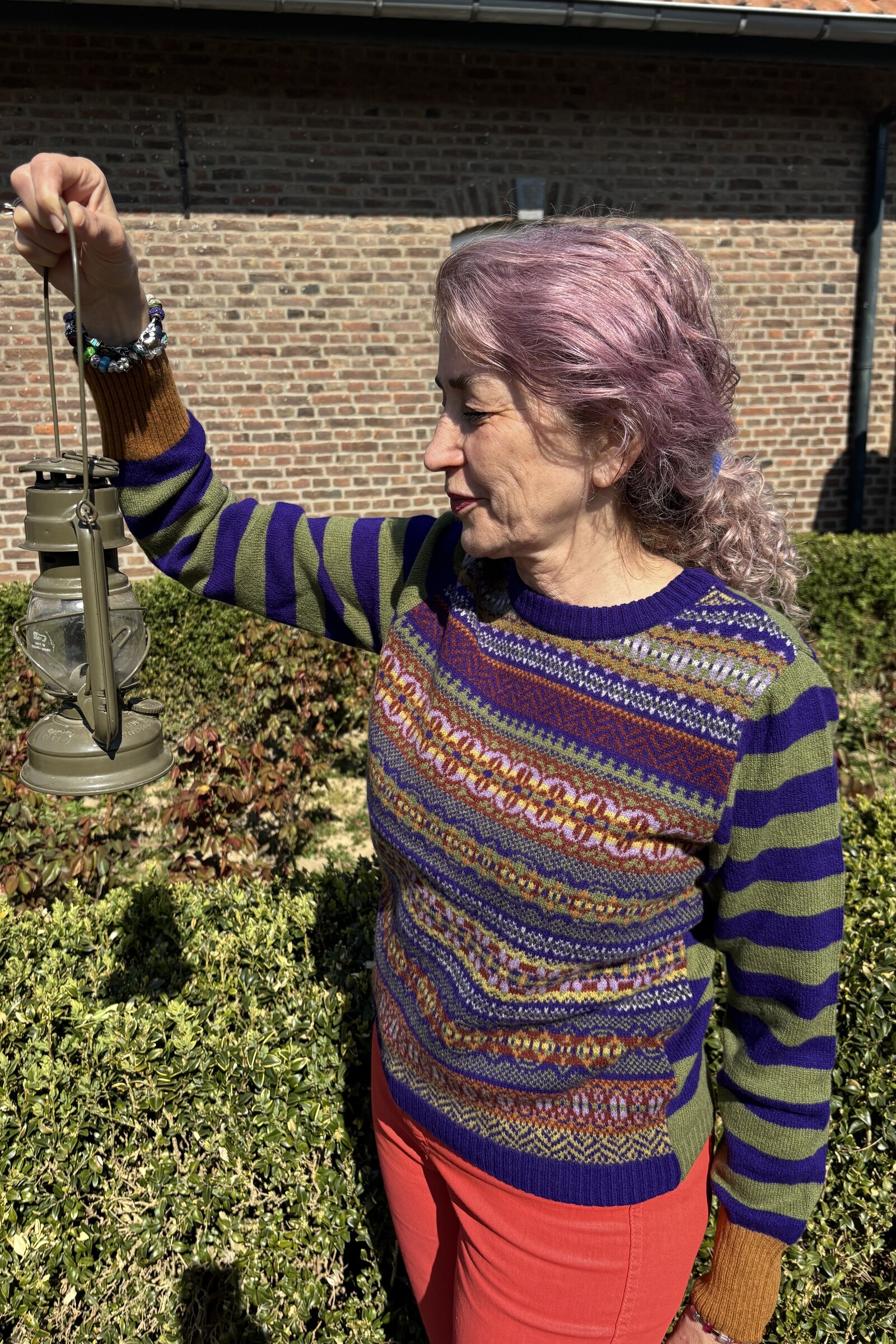 Eribé Eribé - Stobo Fairisle Sweater Mulberry